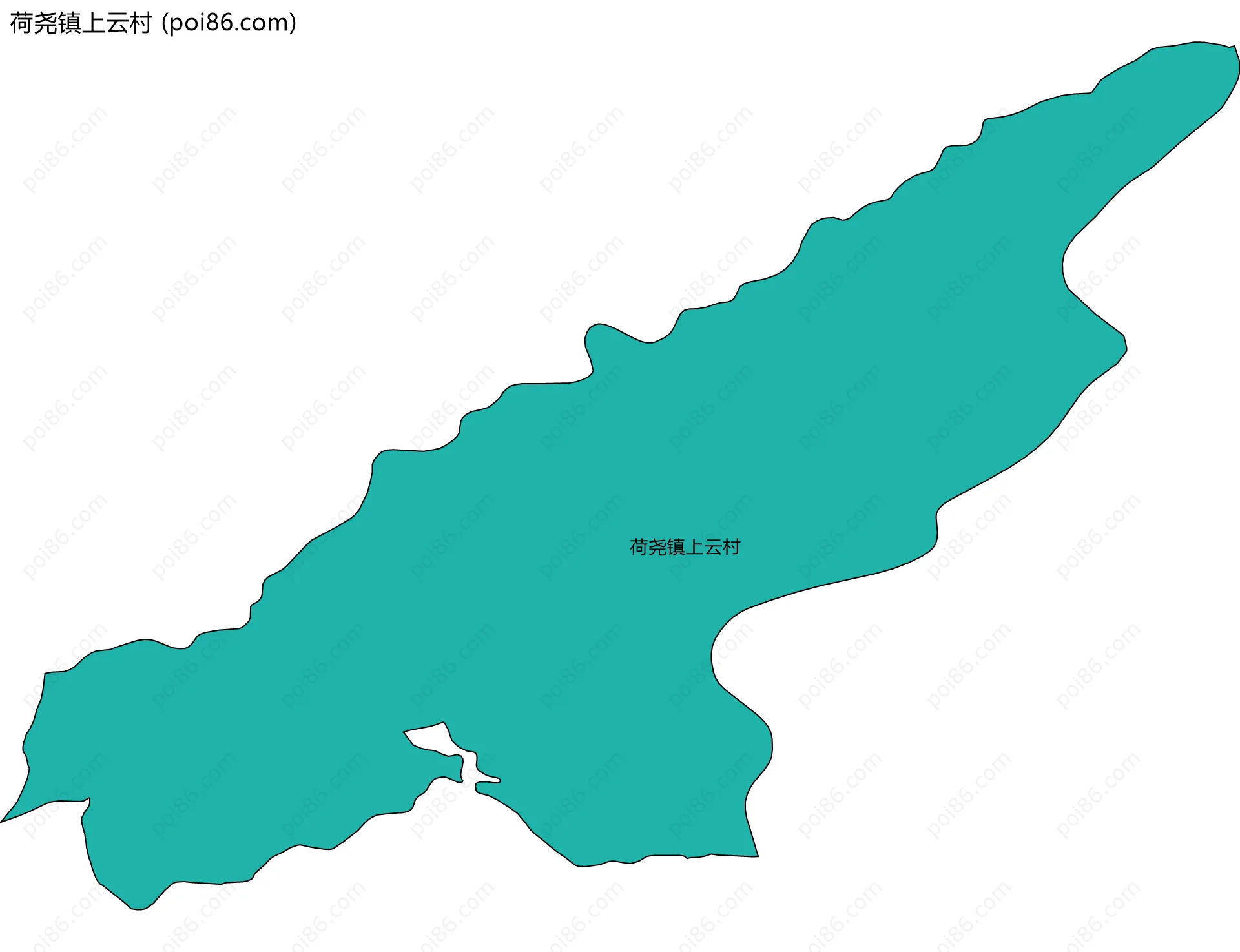 荷尧镇上云村边界地图