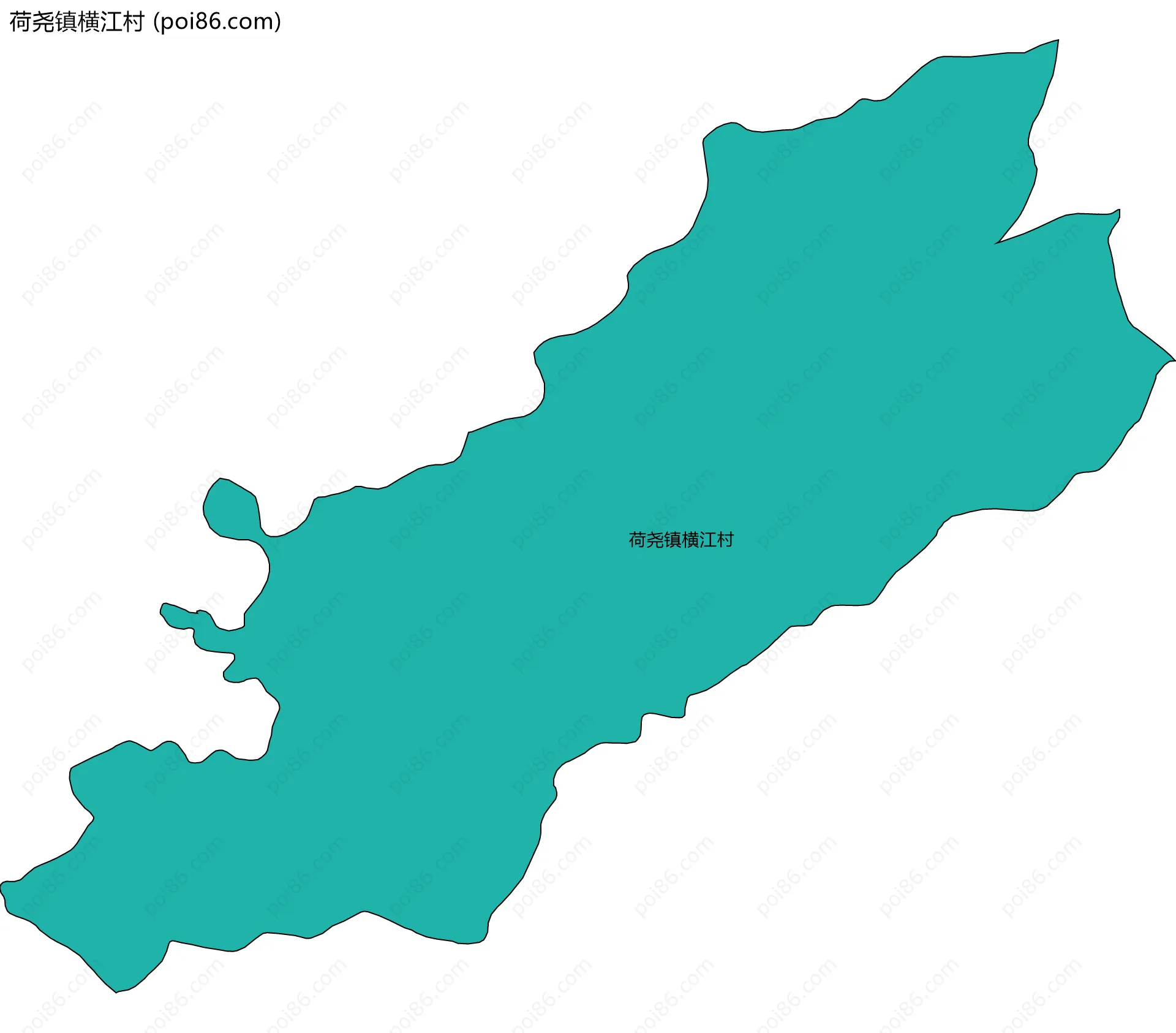 荷尧镇横江村边界地图