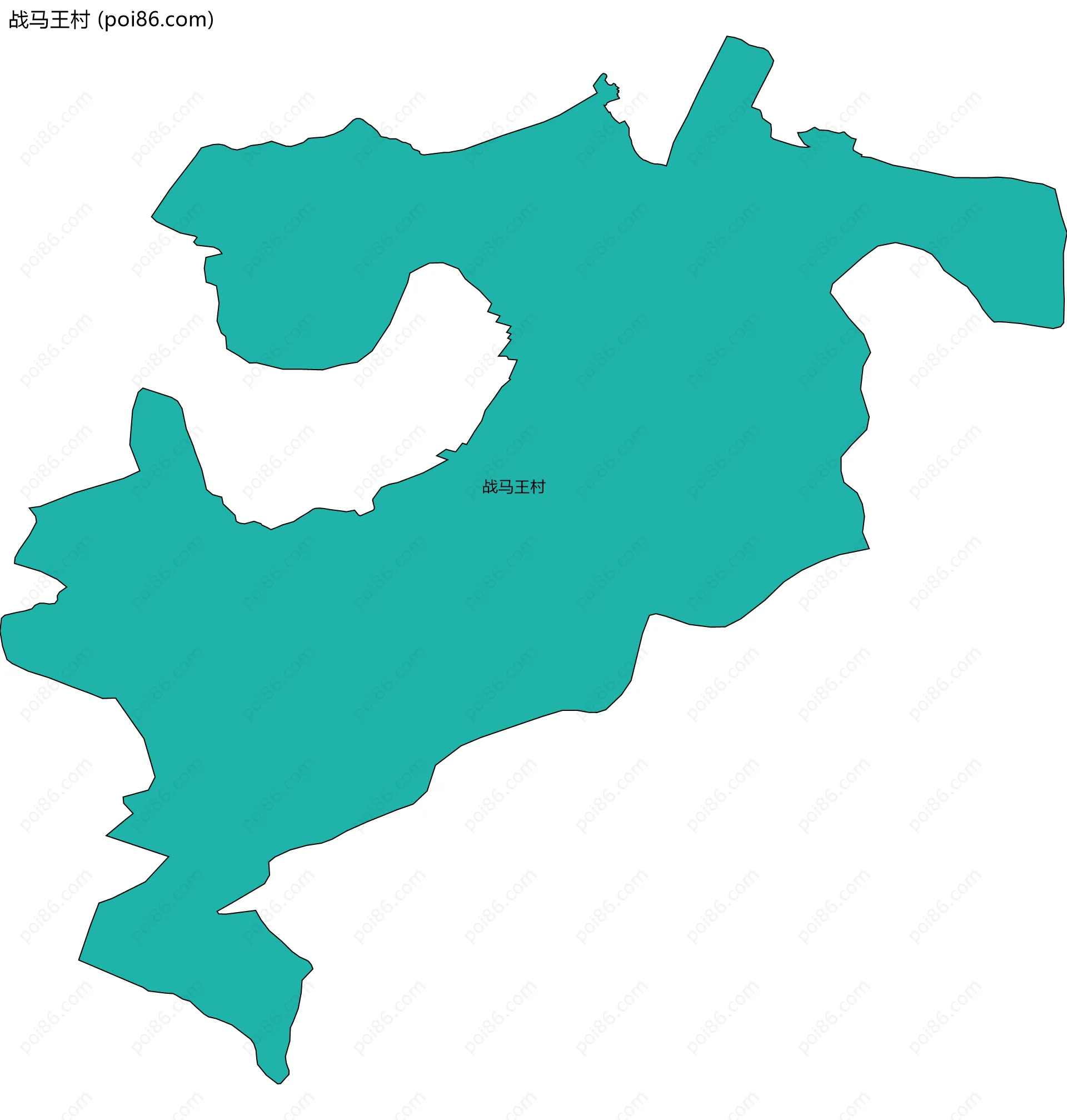 战马王村边界地图