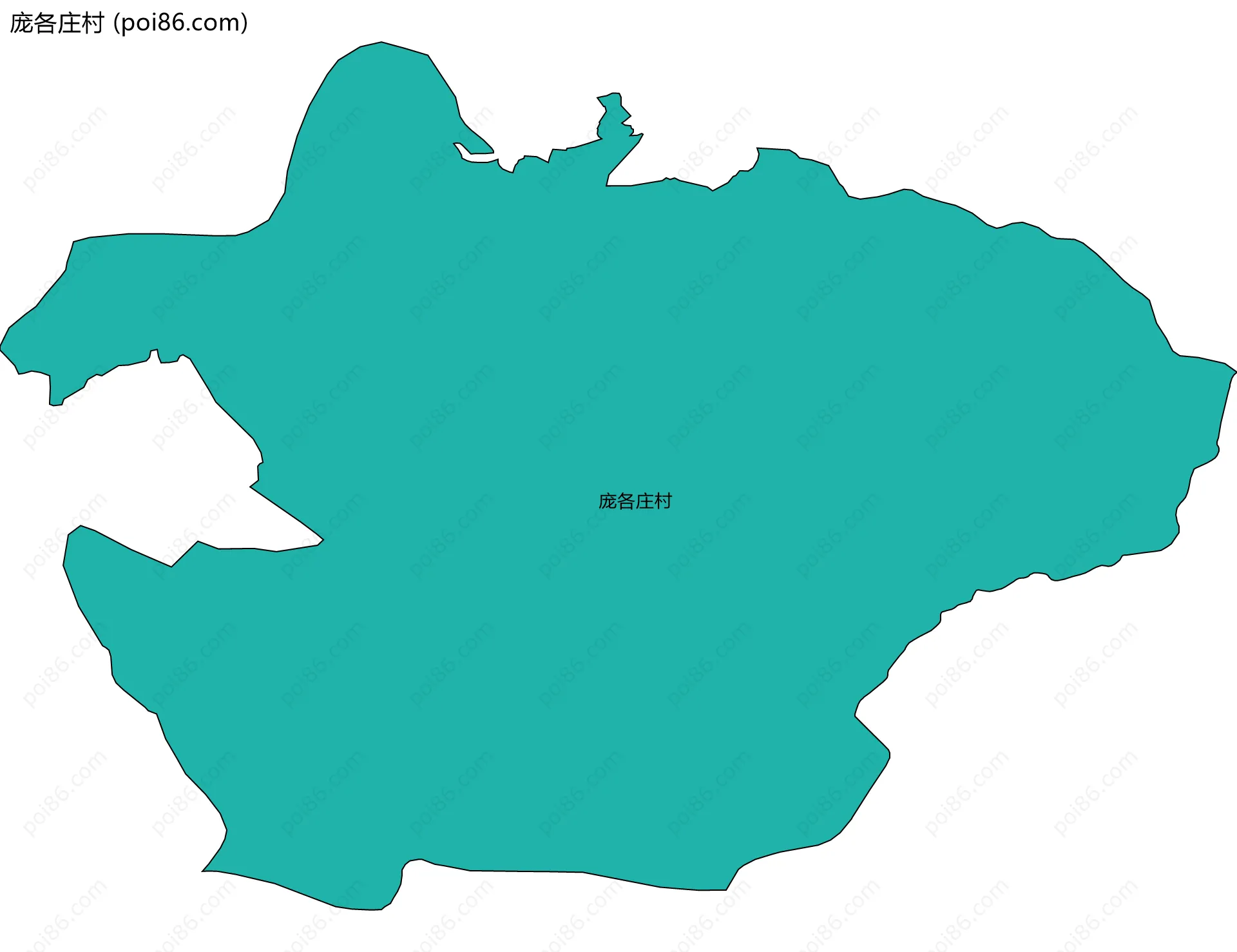 庞各庄村边界地图