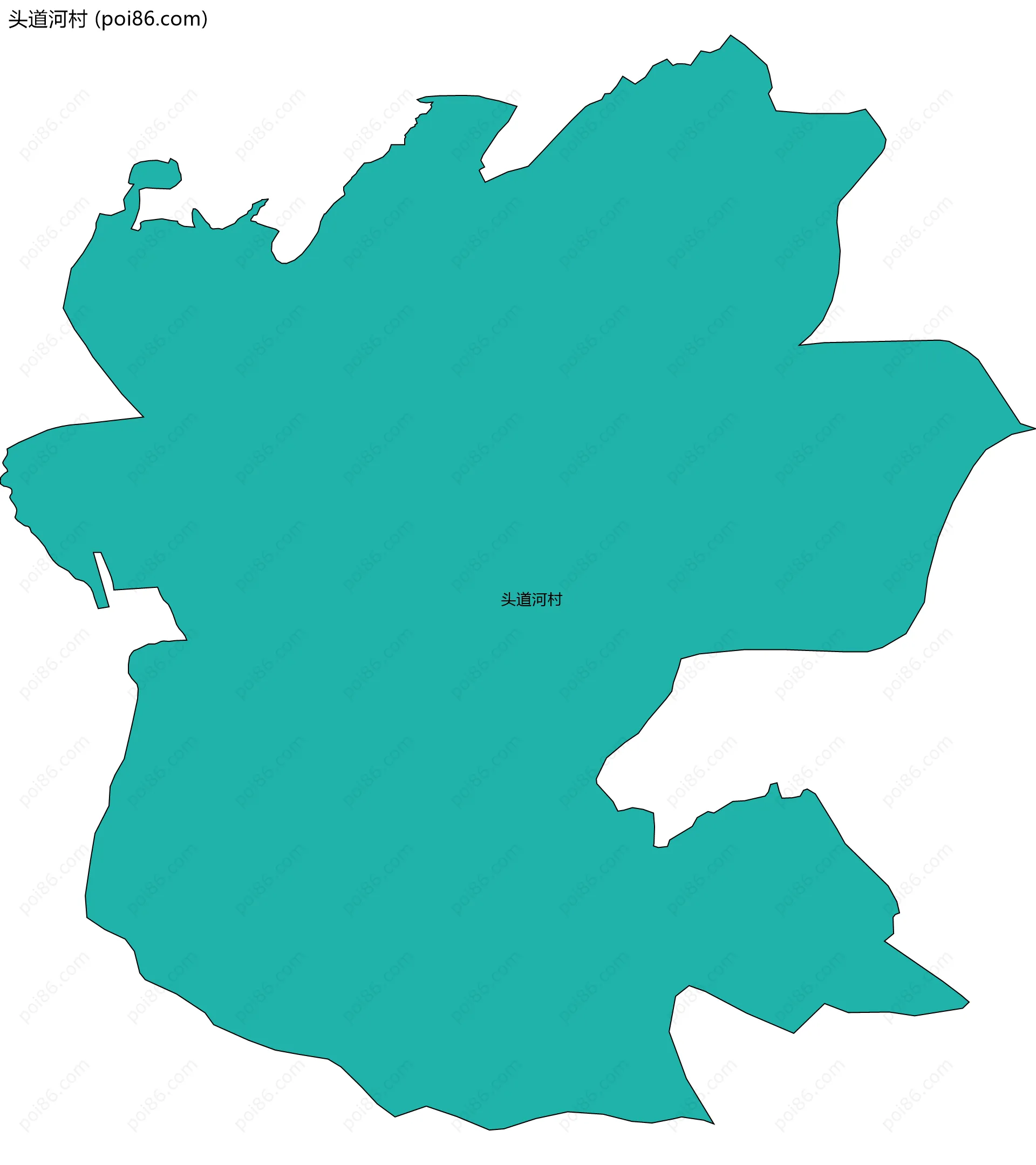 头道河村边界地图