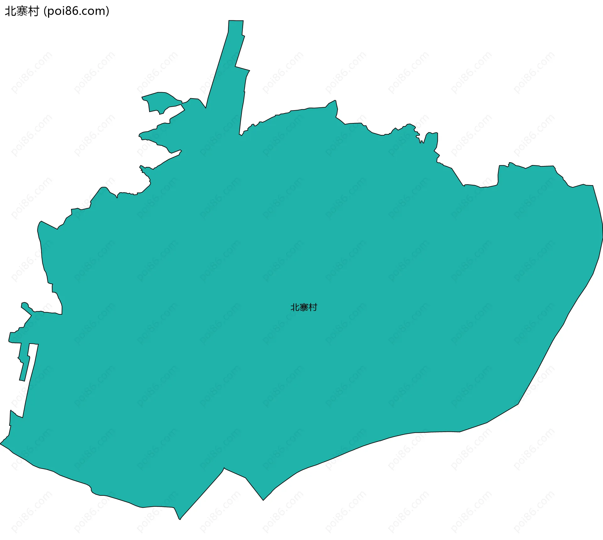 北寨村边界地图