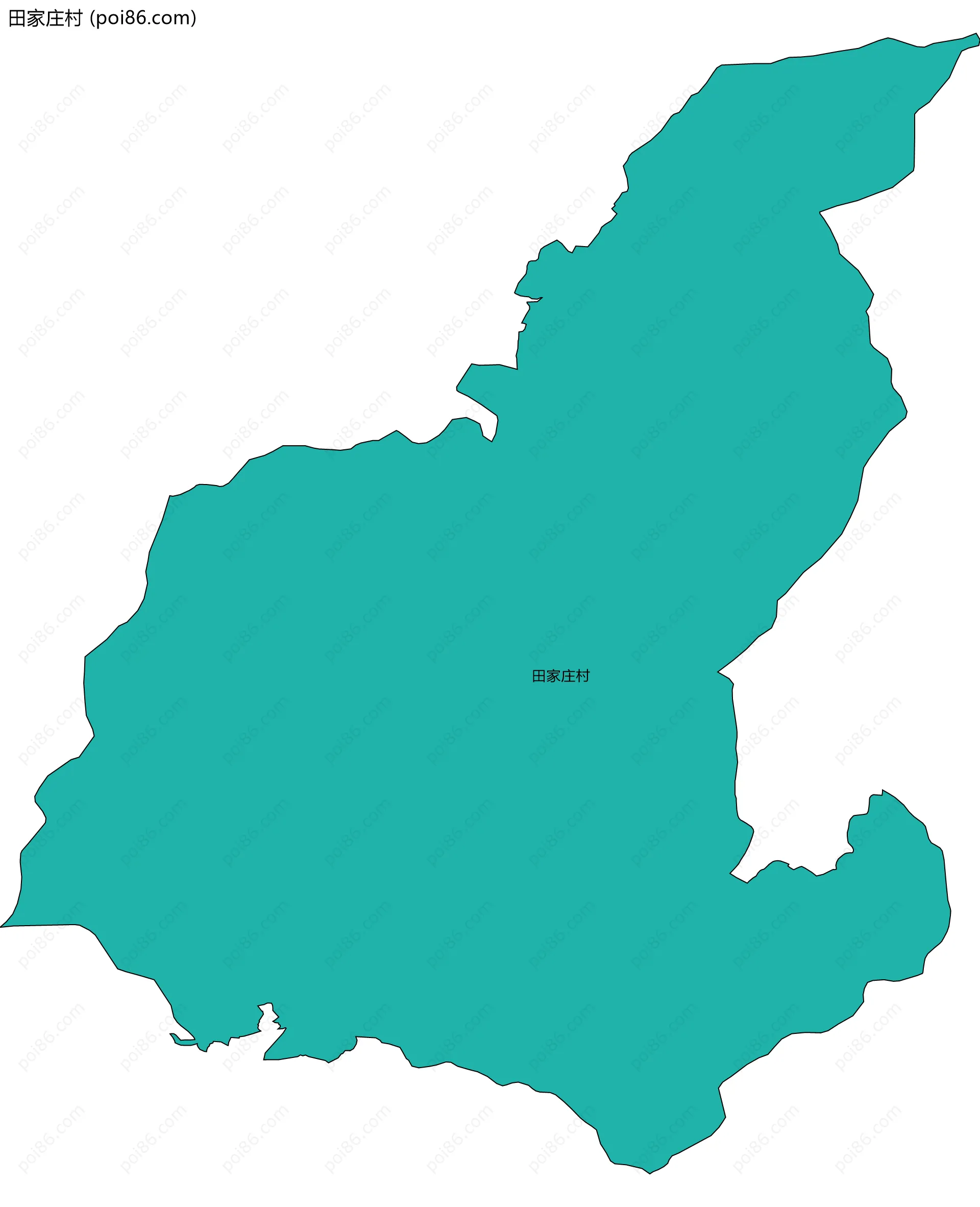 田家庄村边界地图