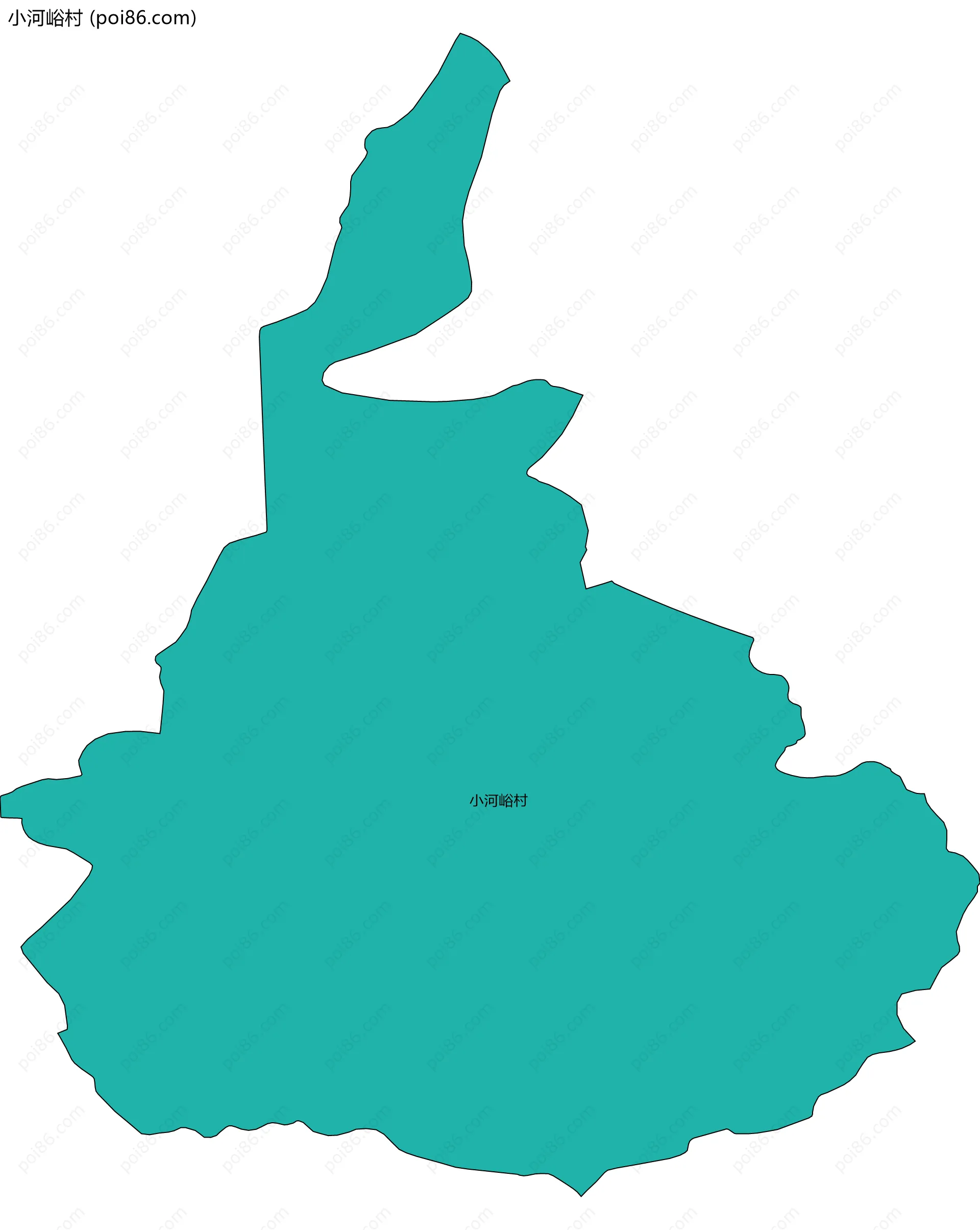 小河峪村边界地图