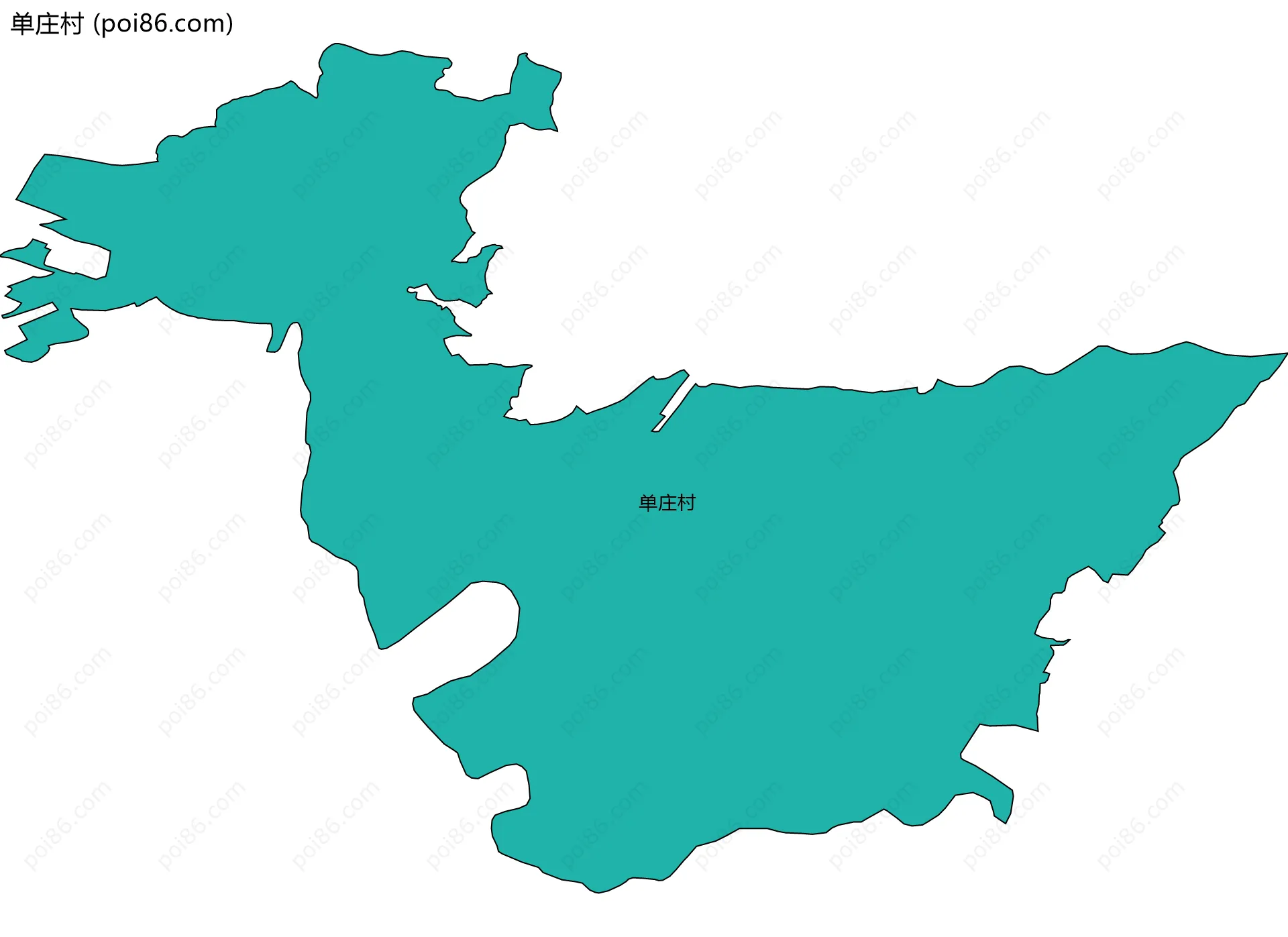 单庄村边界地图