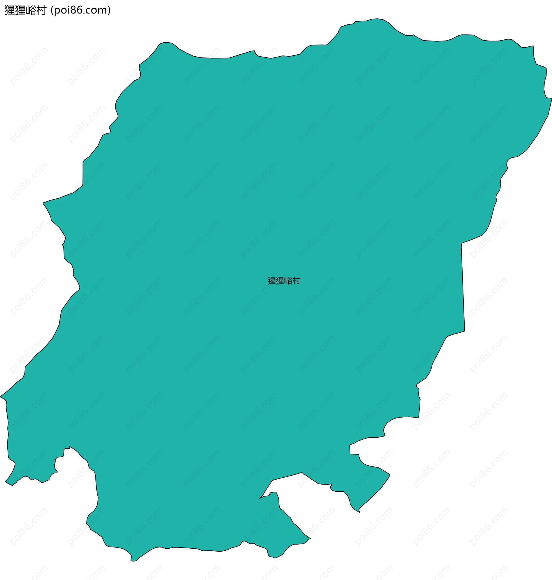 猩猩峪村边界地图