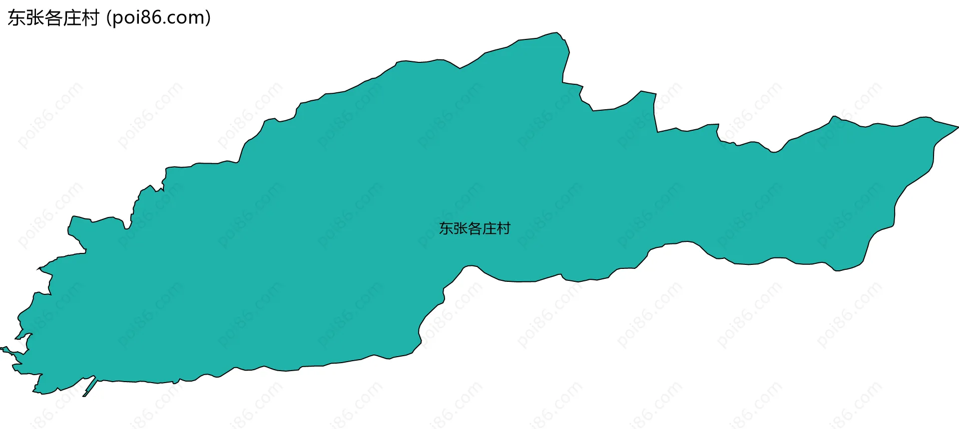 东张各庄村边界地图