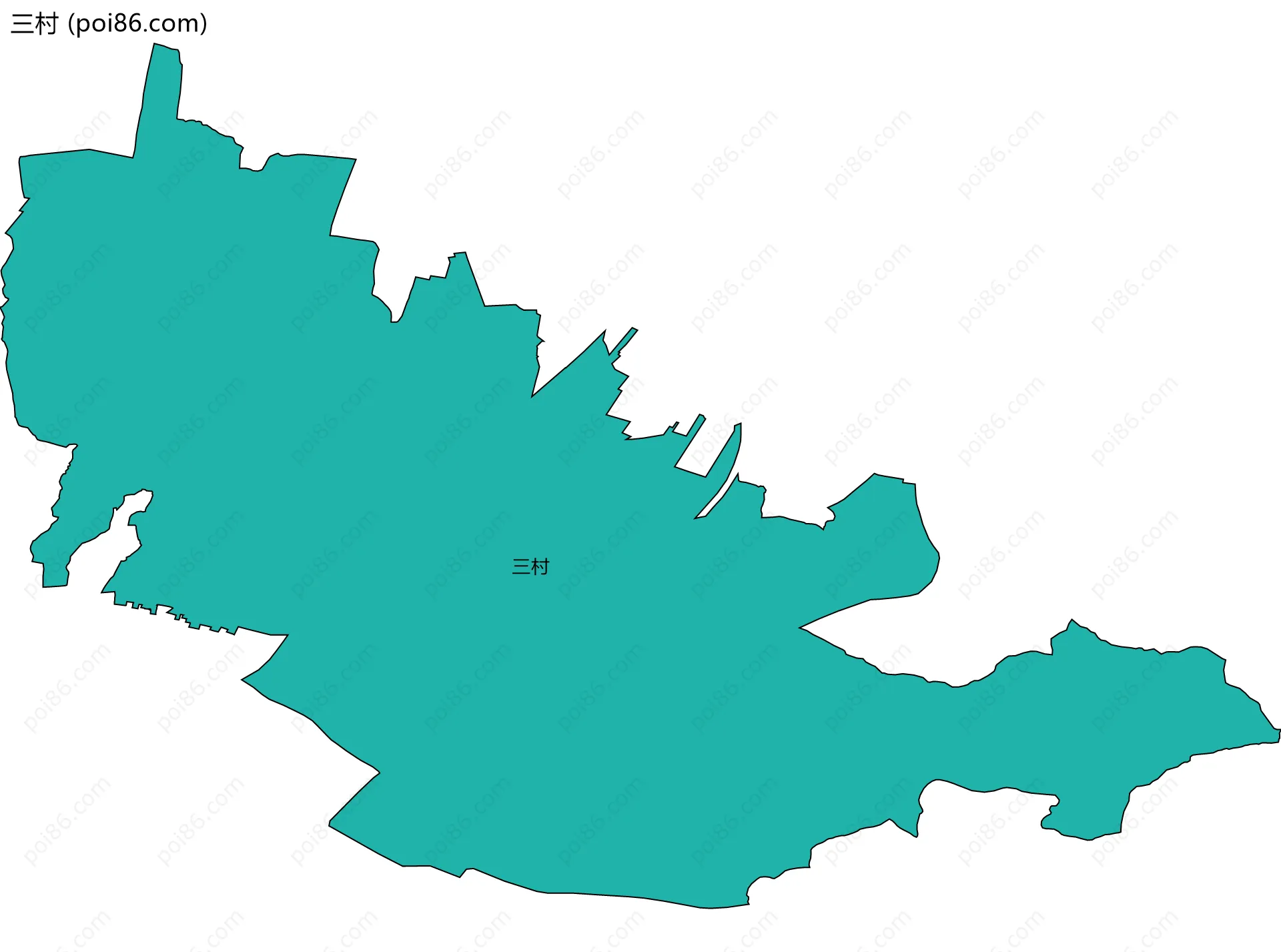 三村边界地图