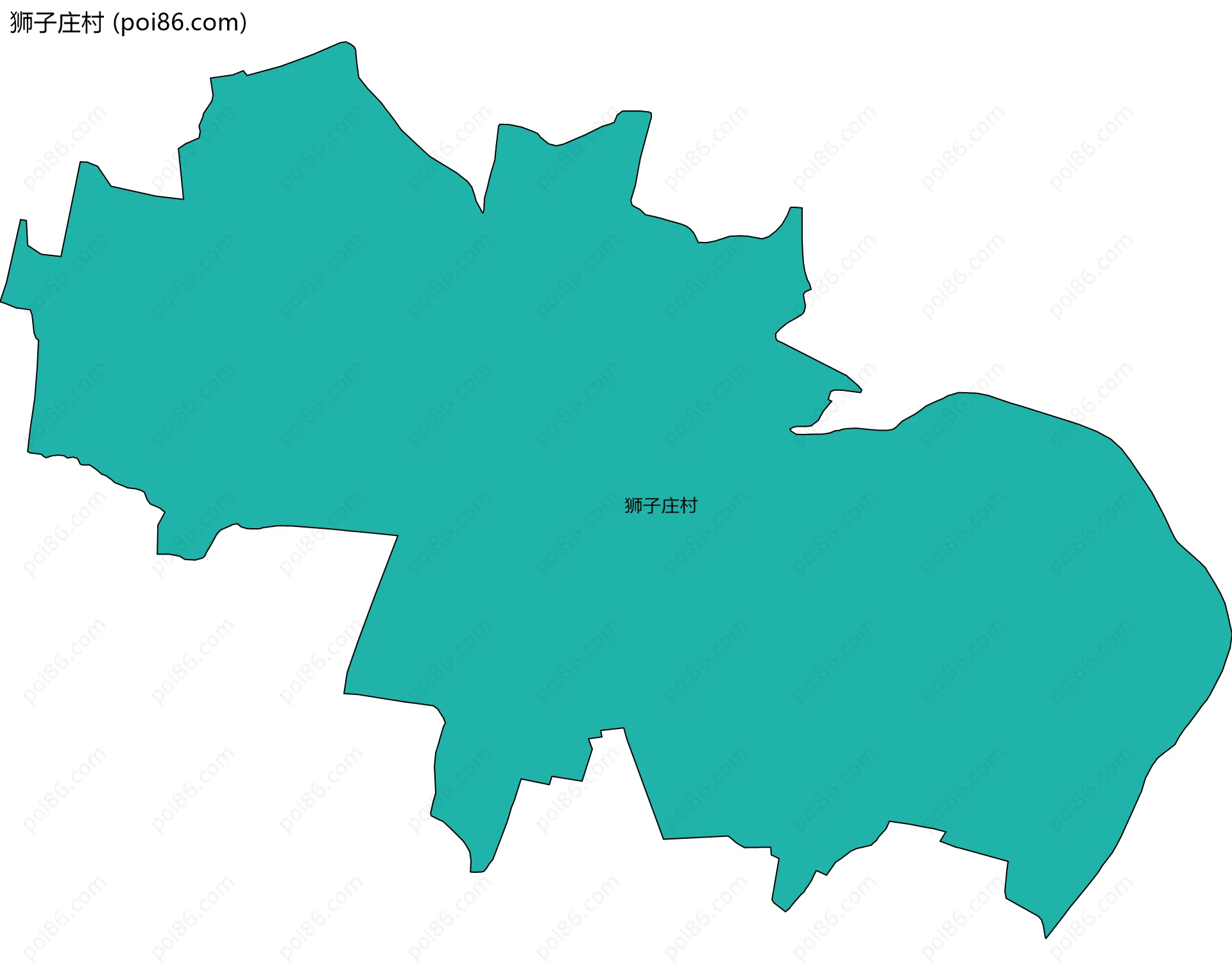 狮子庄村边界地图