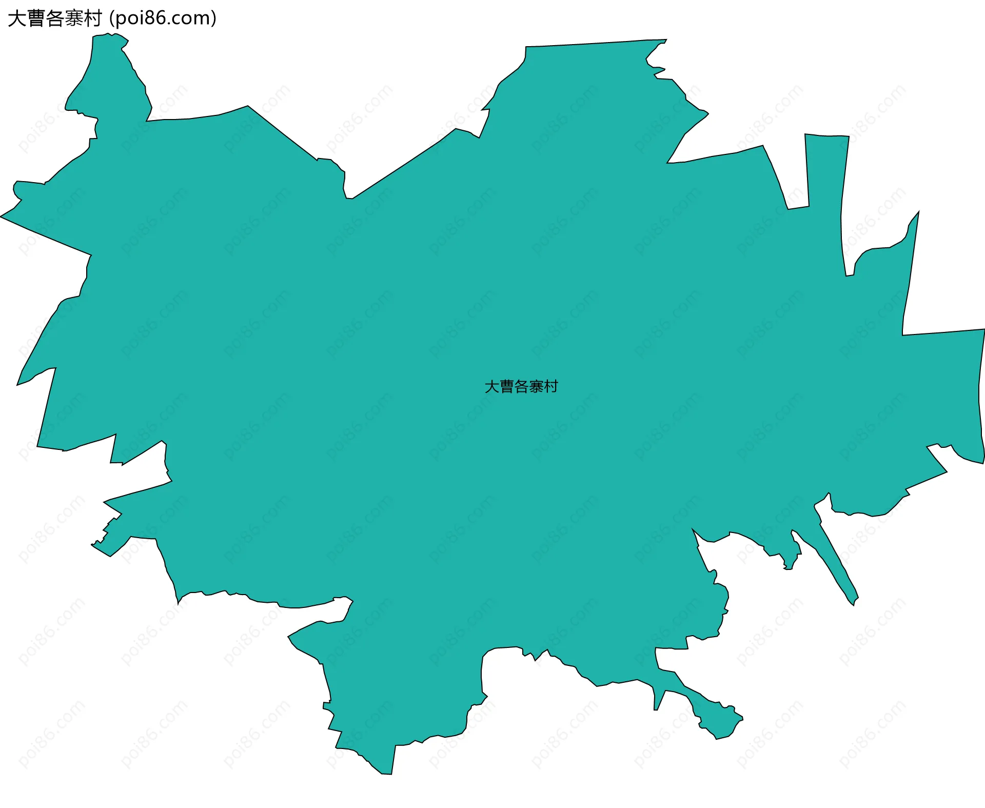 大曹各寨村边界地图