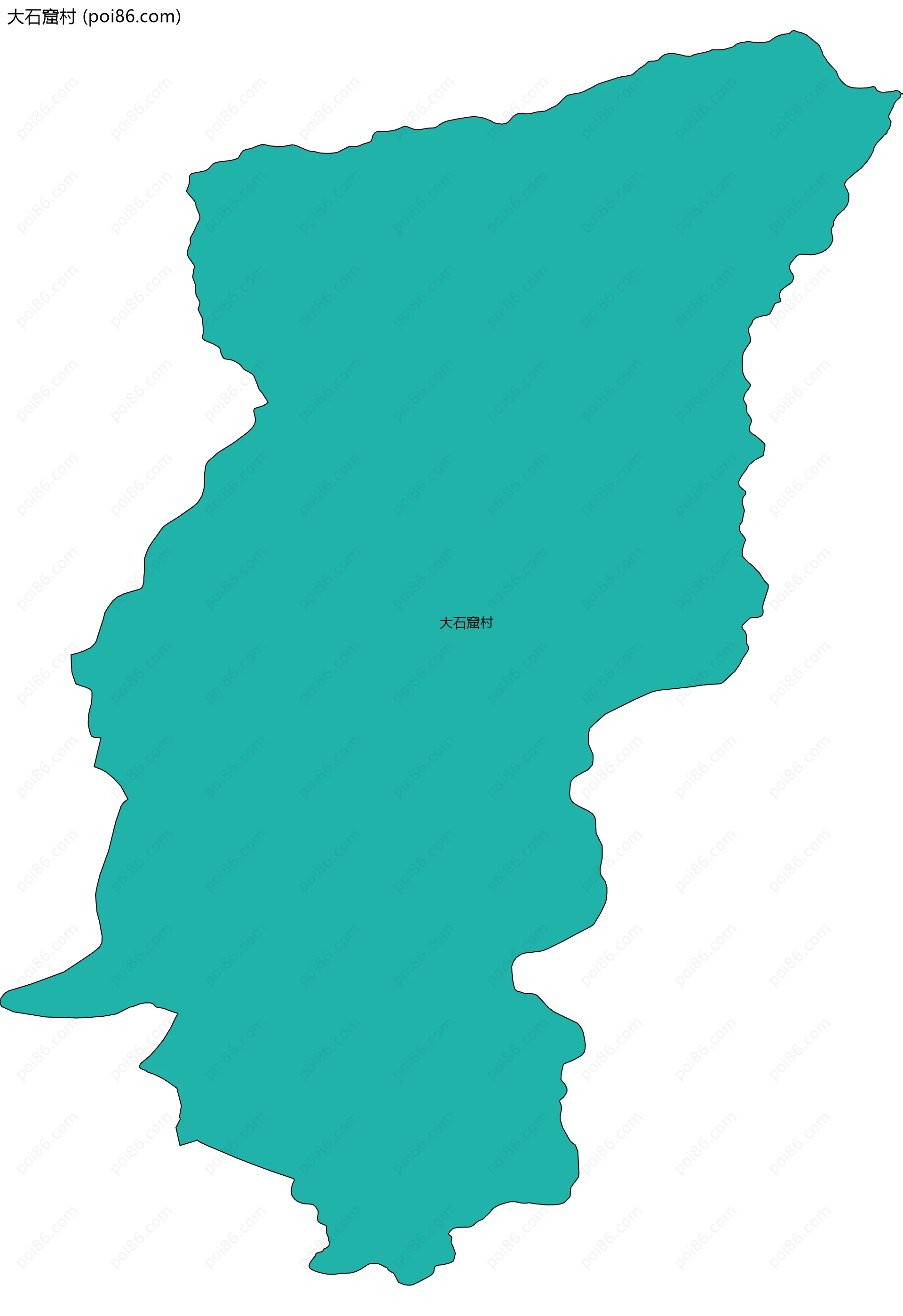 大石窟村边界地图