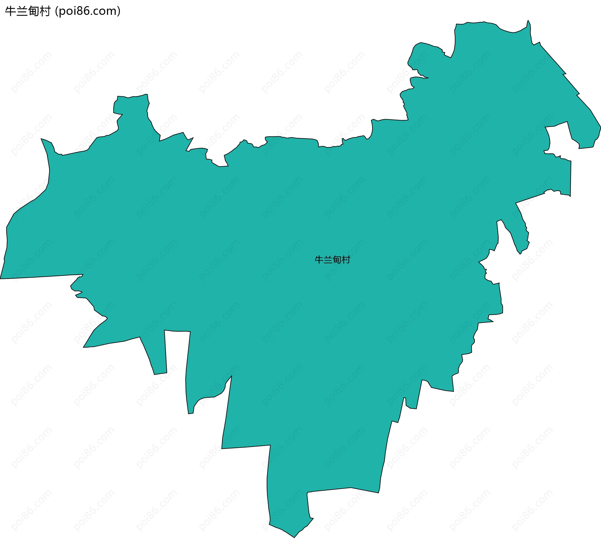 牛兰甸村边界地图