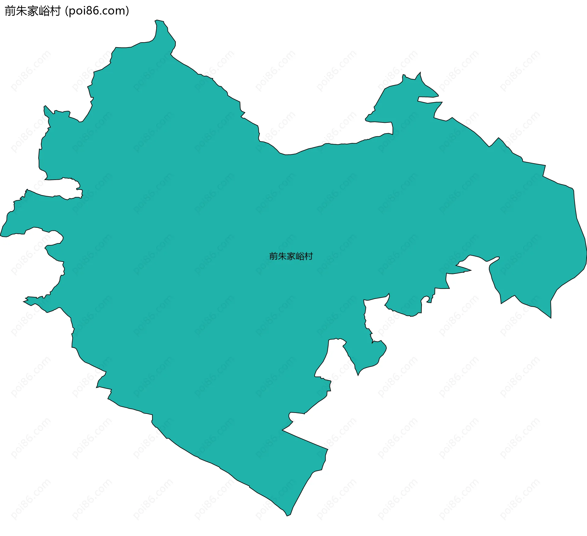 前朱家峪村边界地图