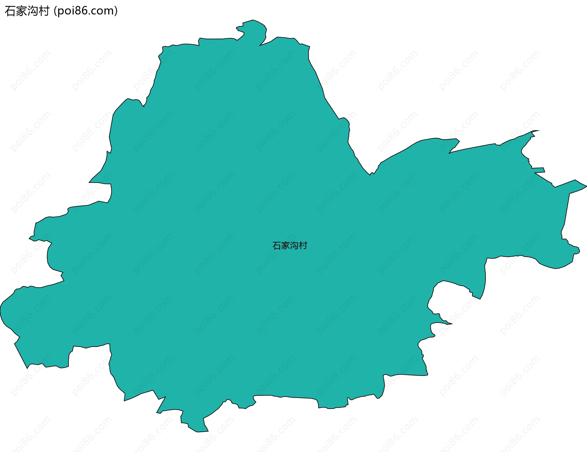 石家沟村边界地图