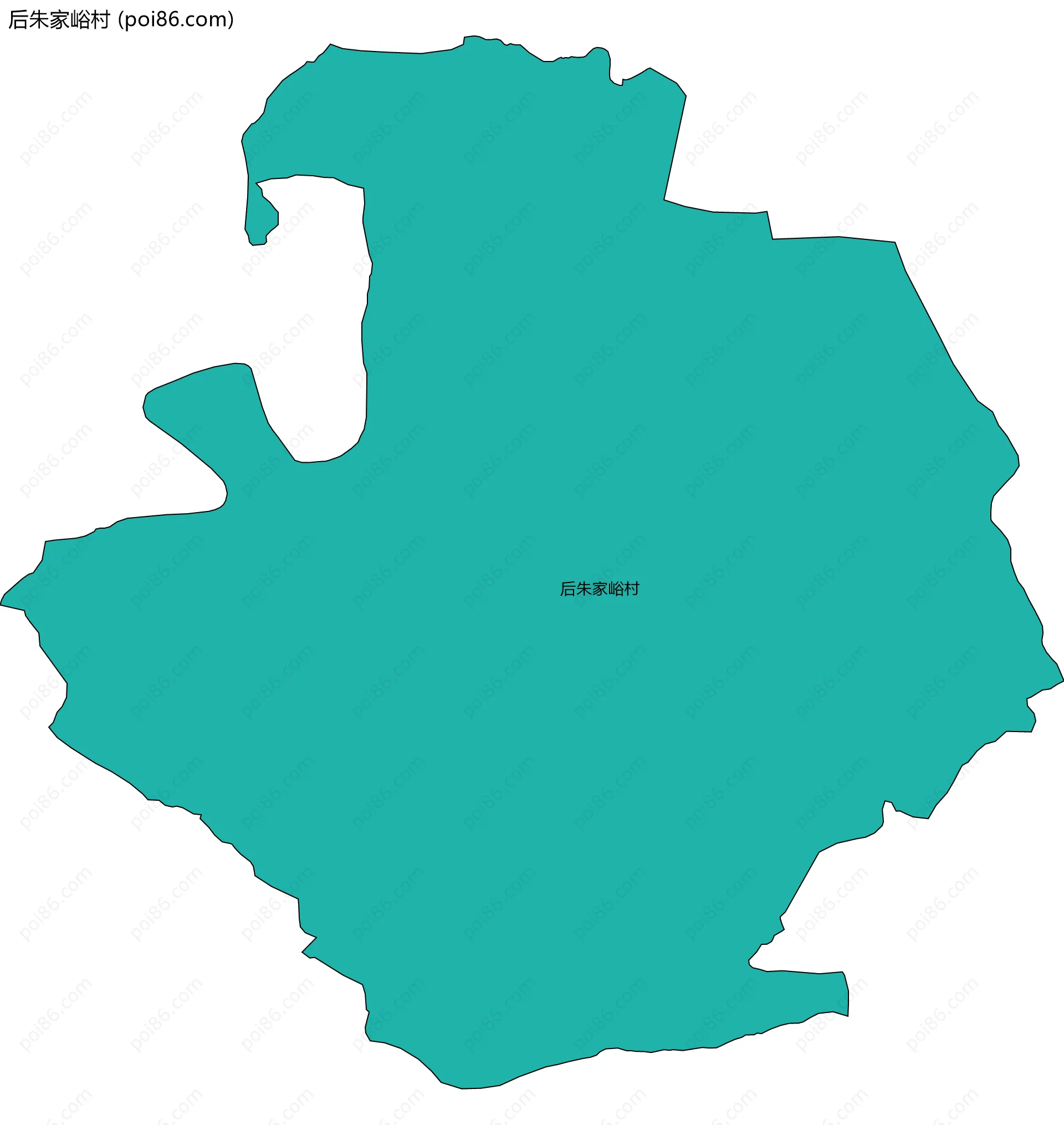 后朱家峪村边界地图