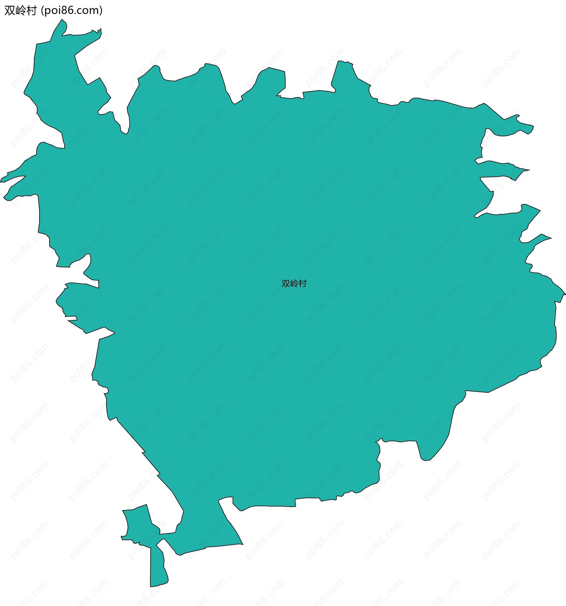 双岭村边界地图