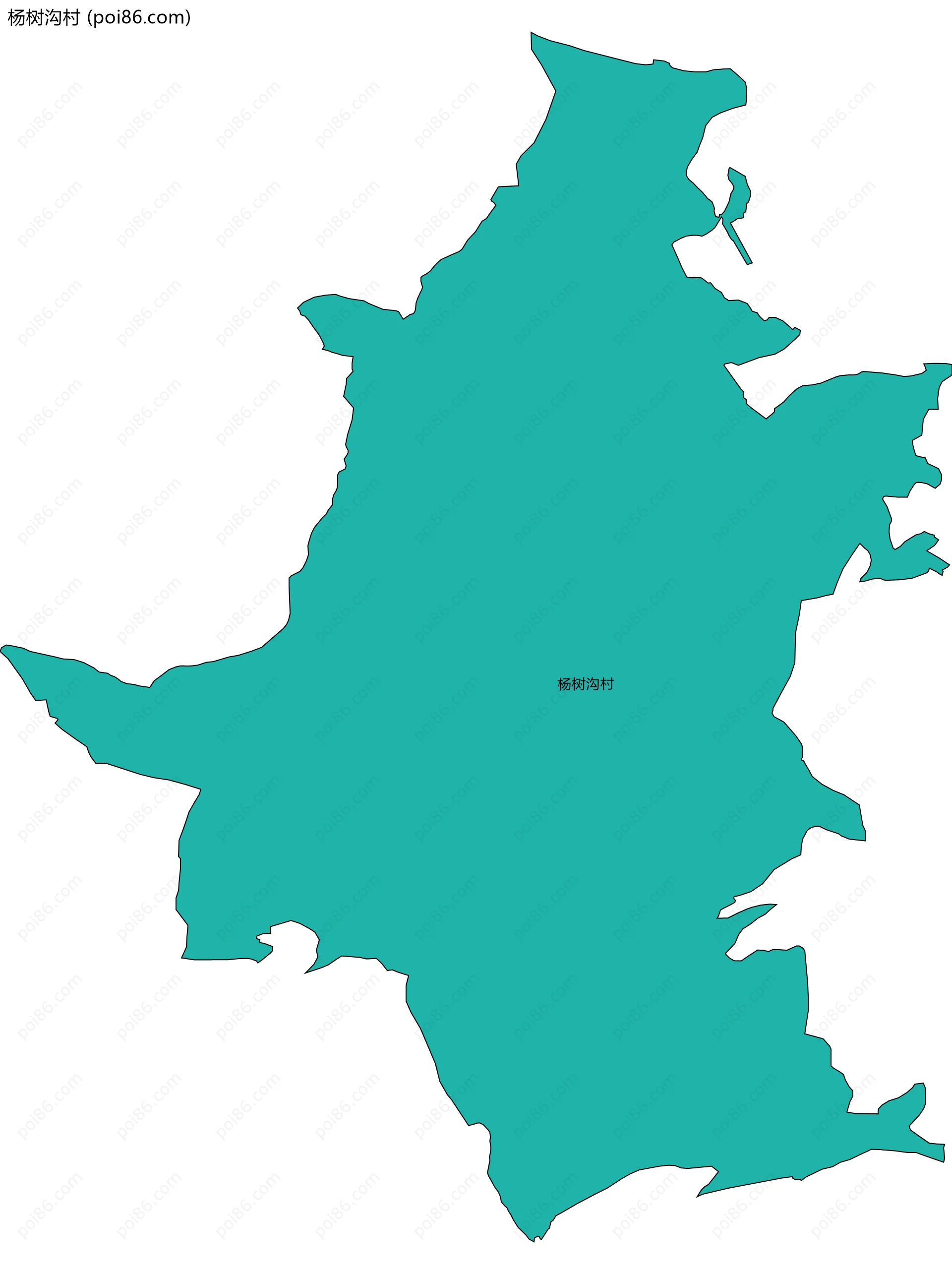 杨树沟村边界地图