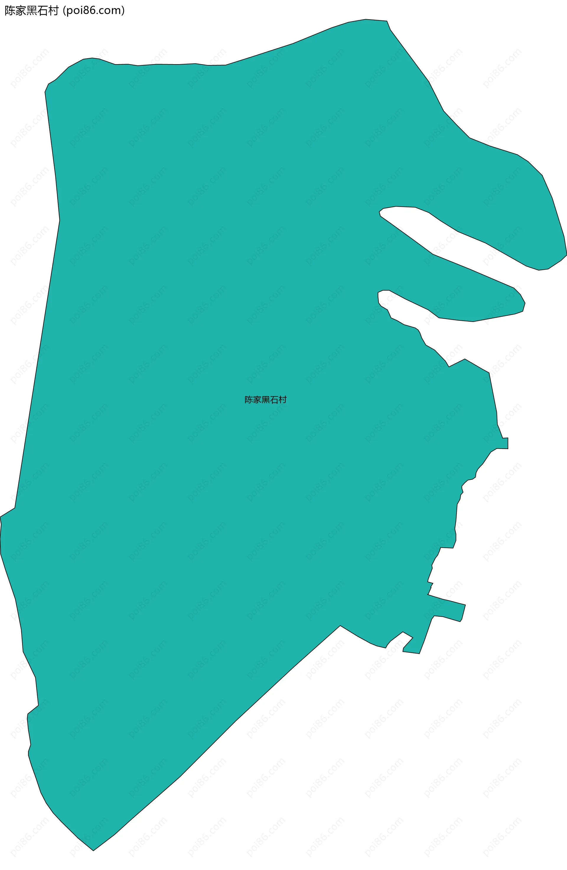 陈家黑石村边界地图
