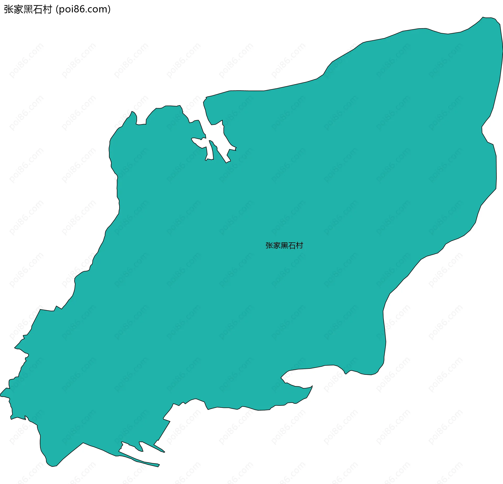 张家黑石村边界地图