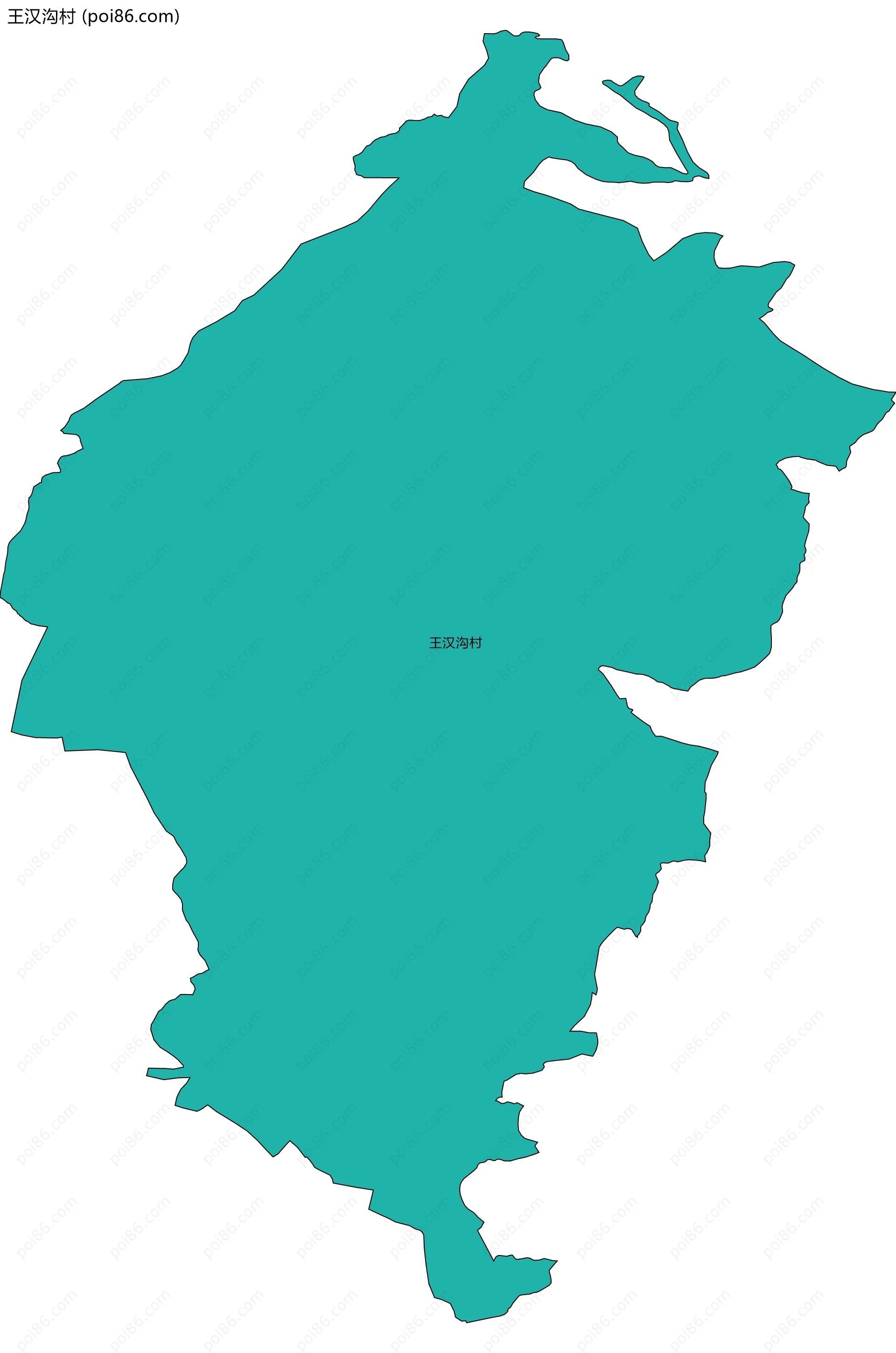 王汉沟村边界地图