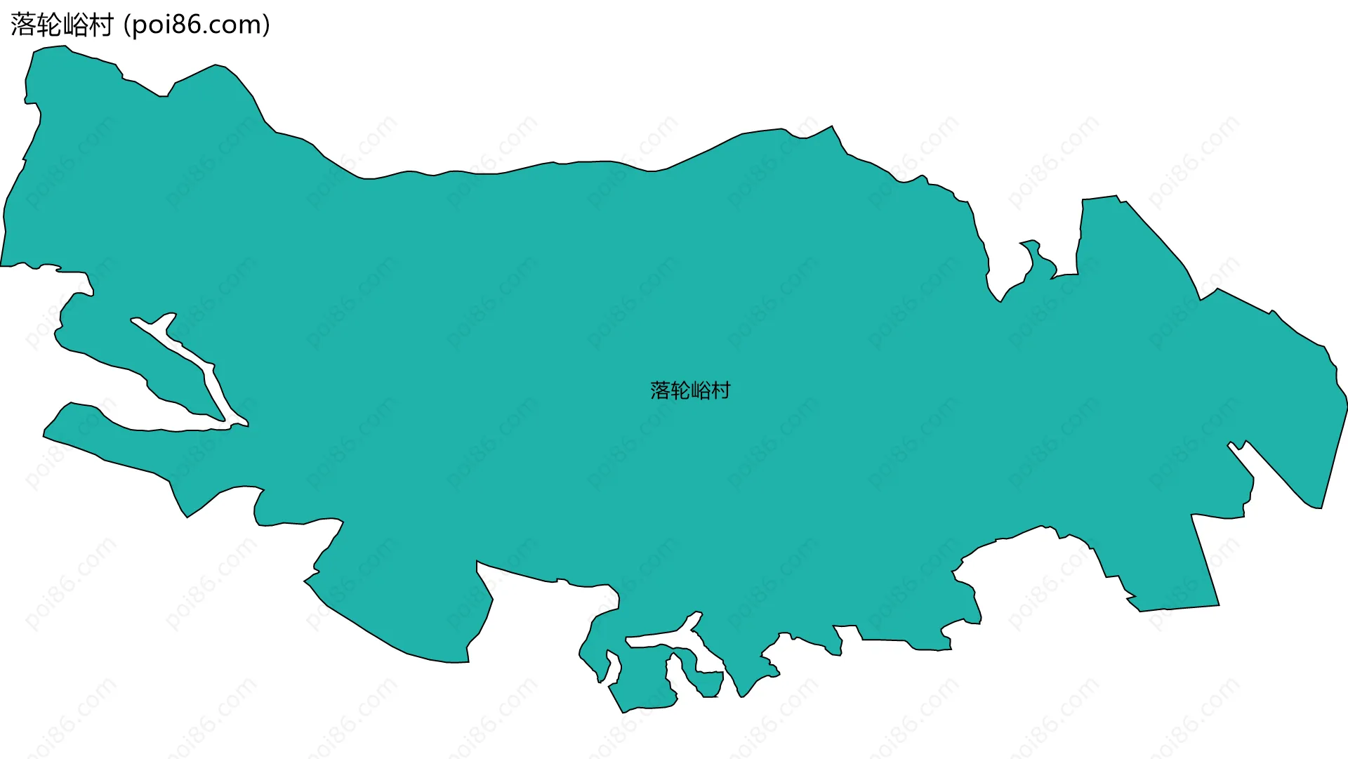 落轮峪村边界地图