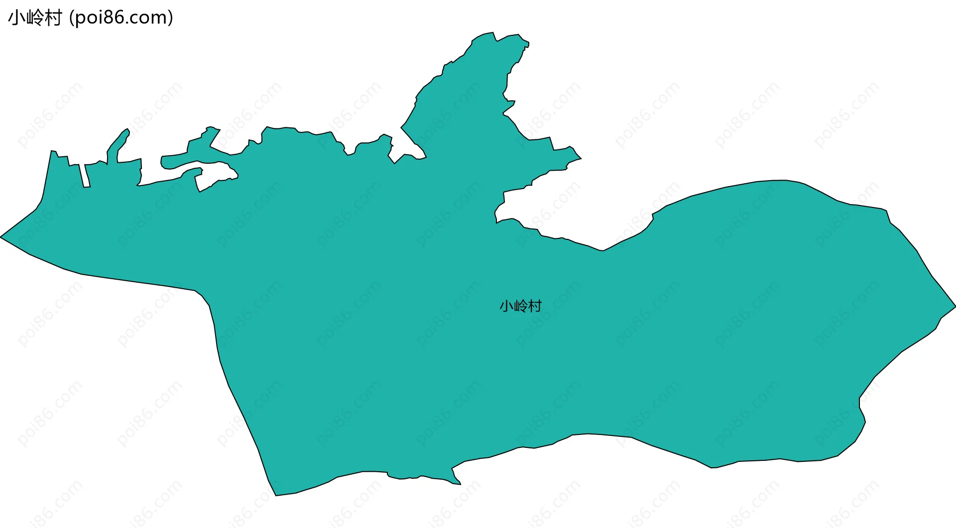 小岭村边界地图