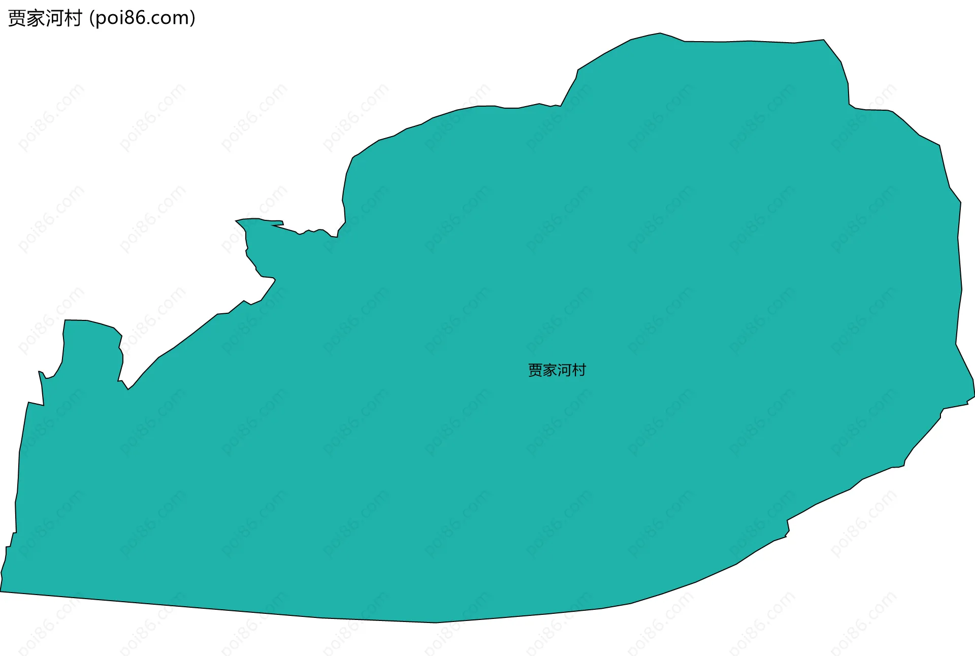 贾家河村边界地图