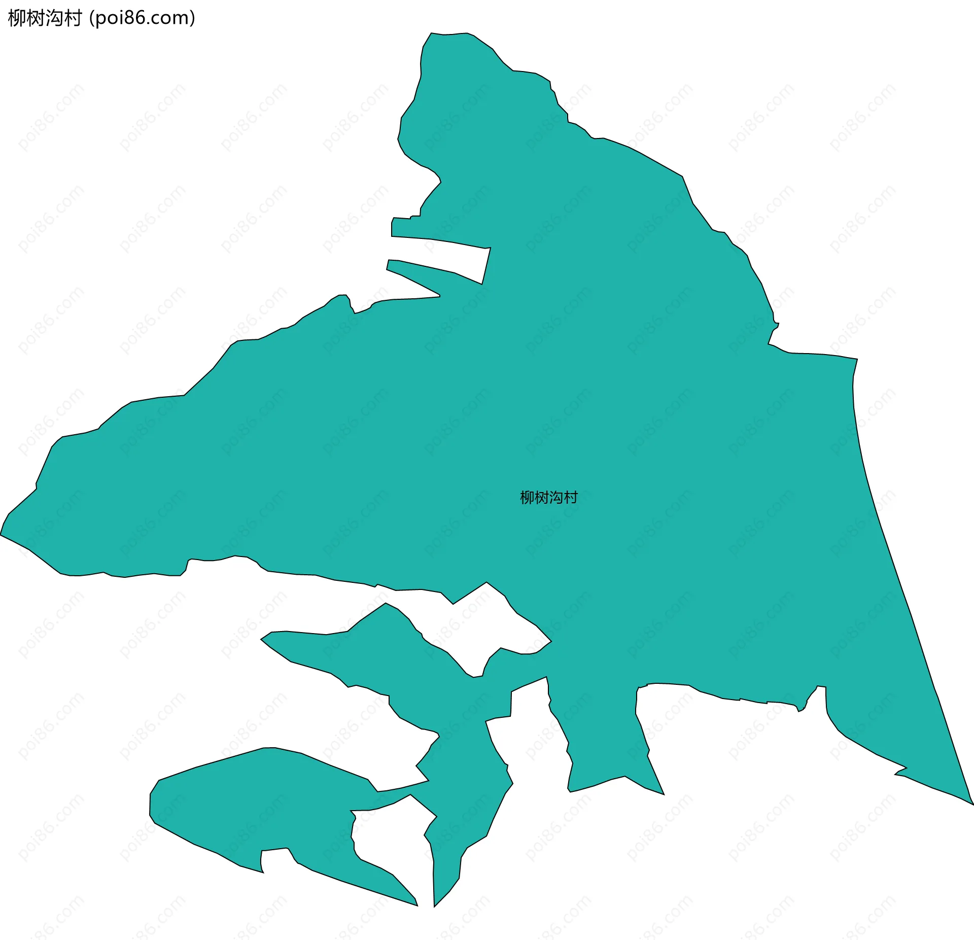 柳树沟村边界地图