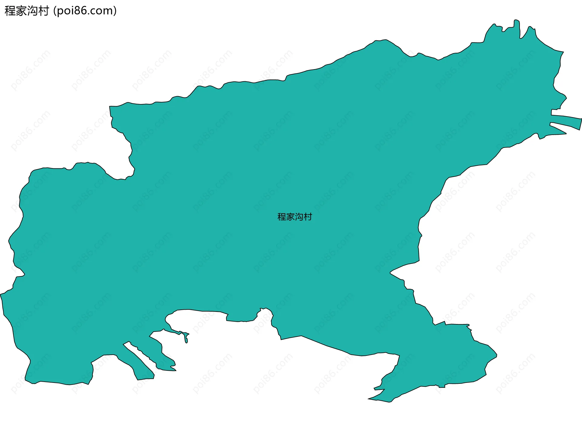 程家沟村边界地图