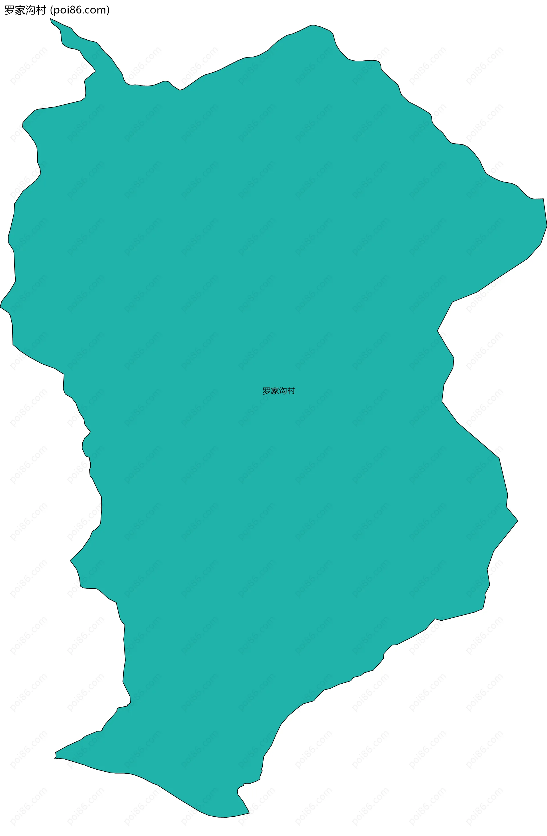 罗家沟村边界地图