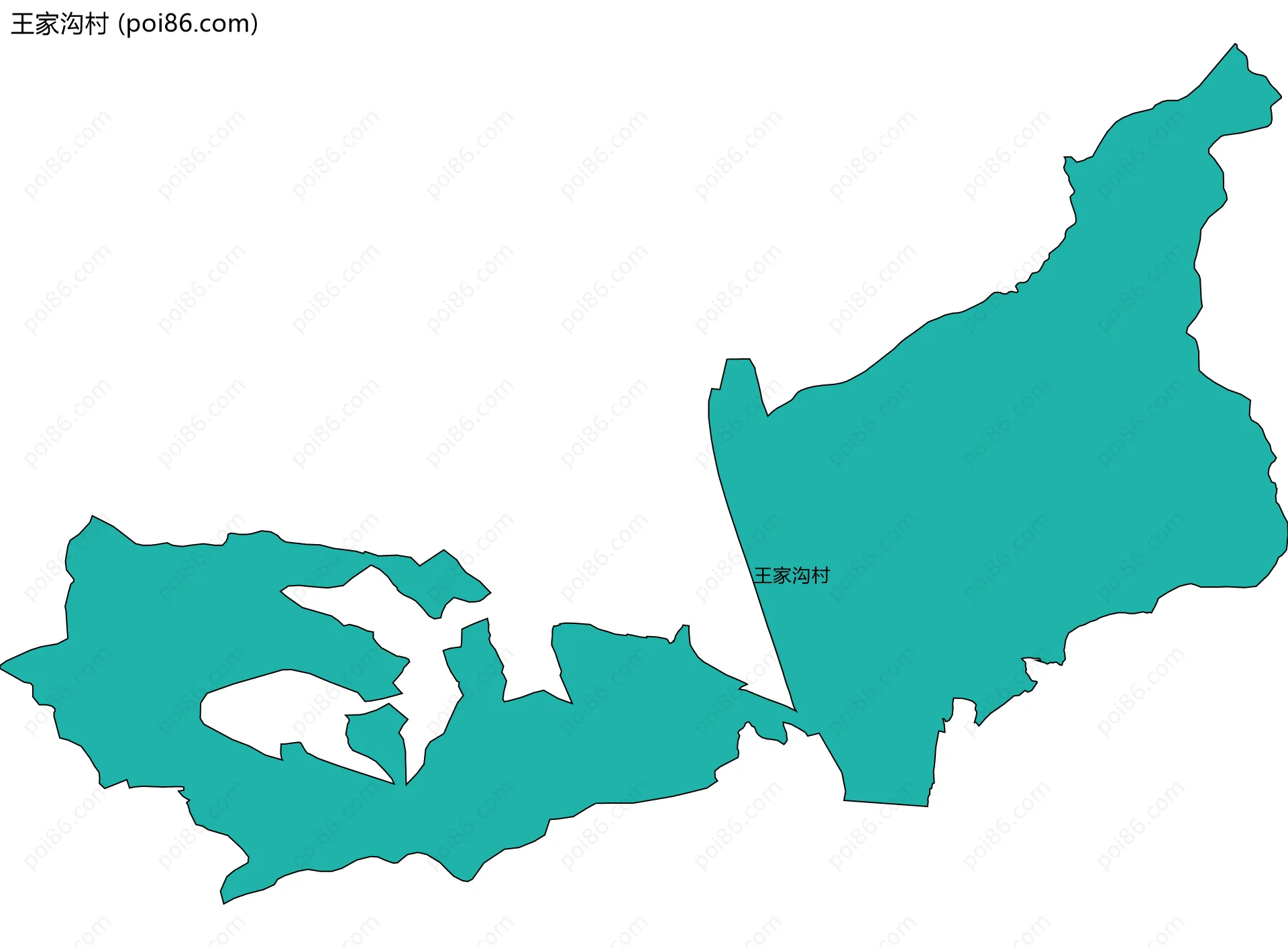 王家沟村边界地图