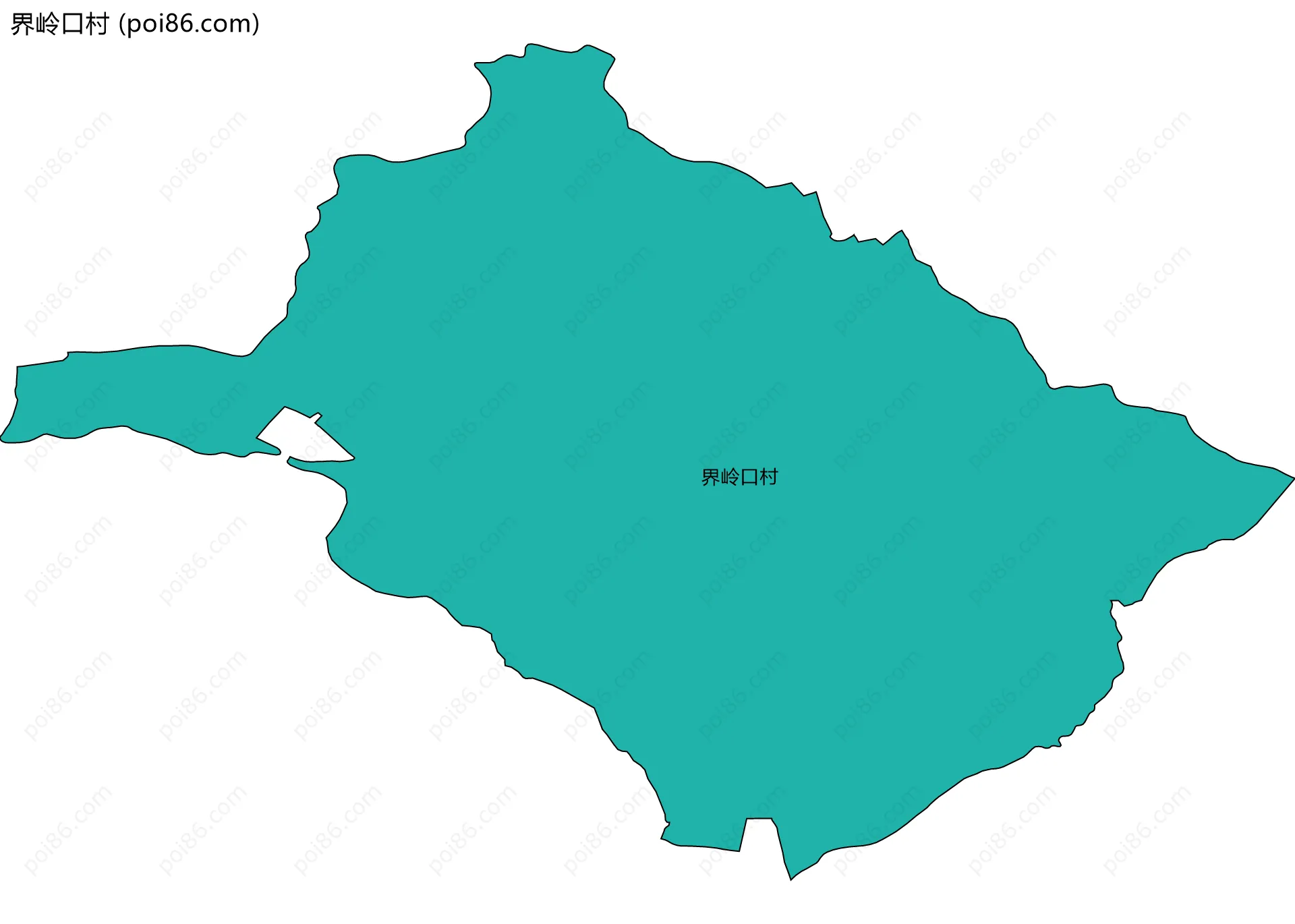 界岭口村边界地图