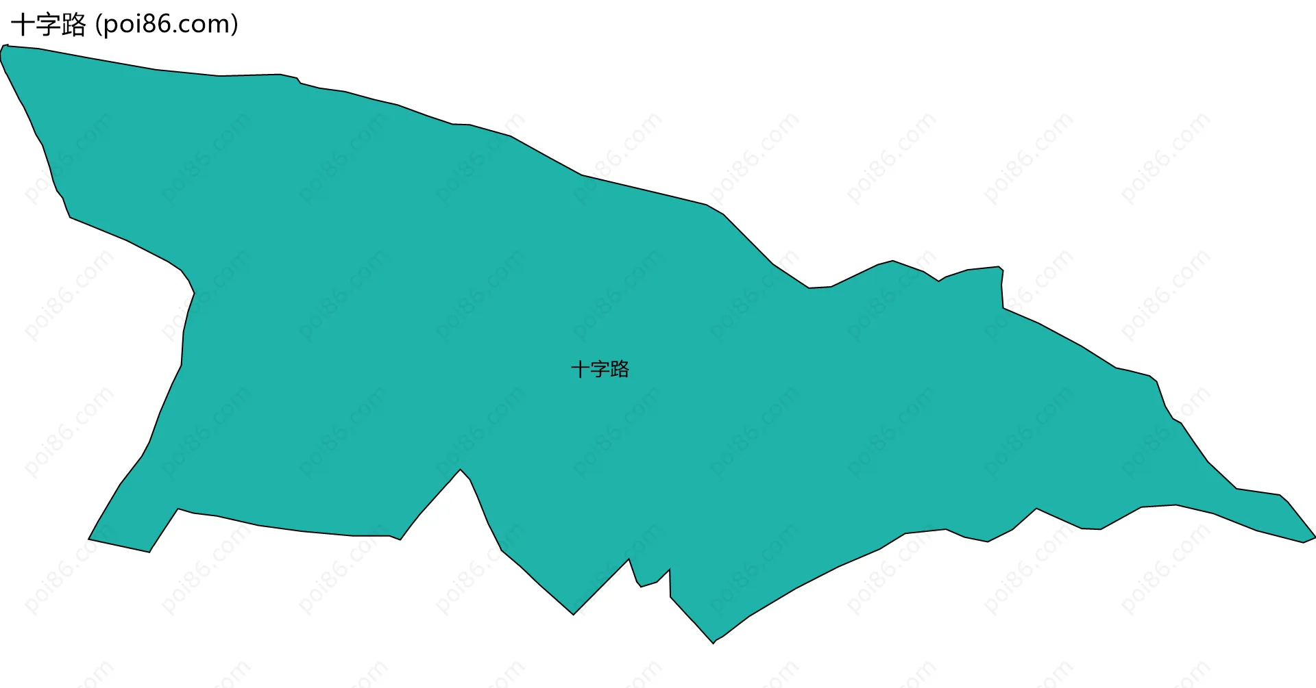 十字路边界地图