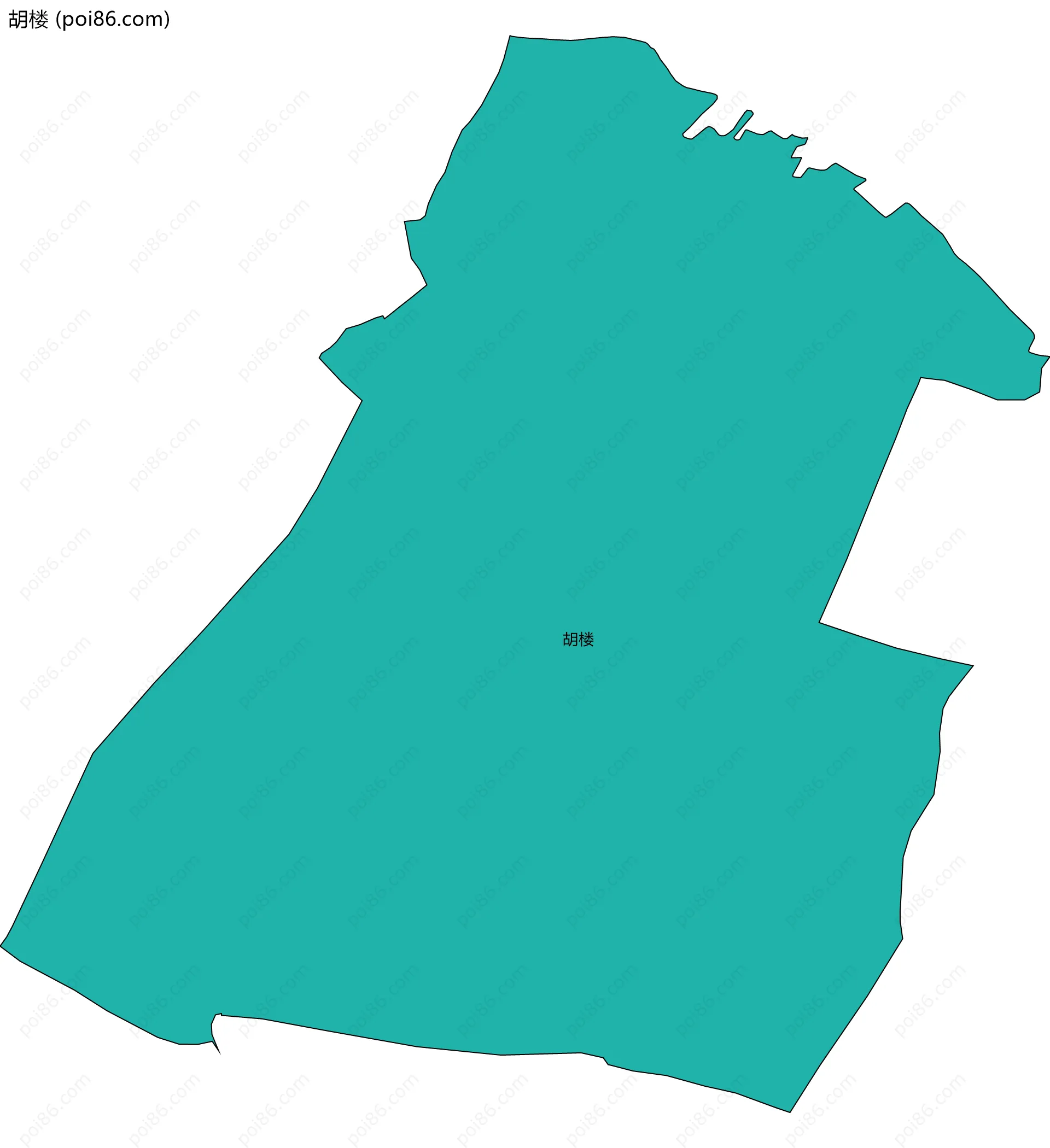 胡楼边界地图