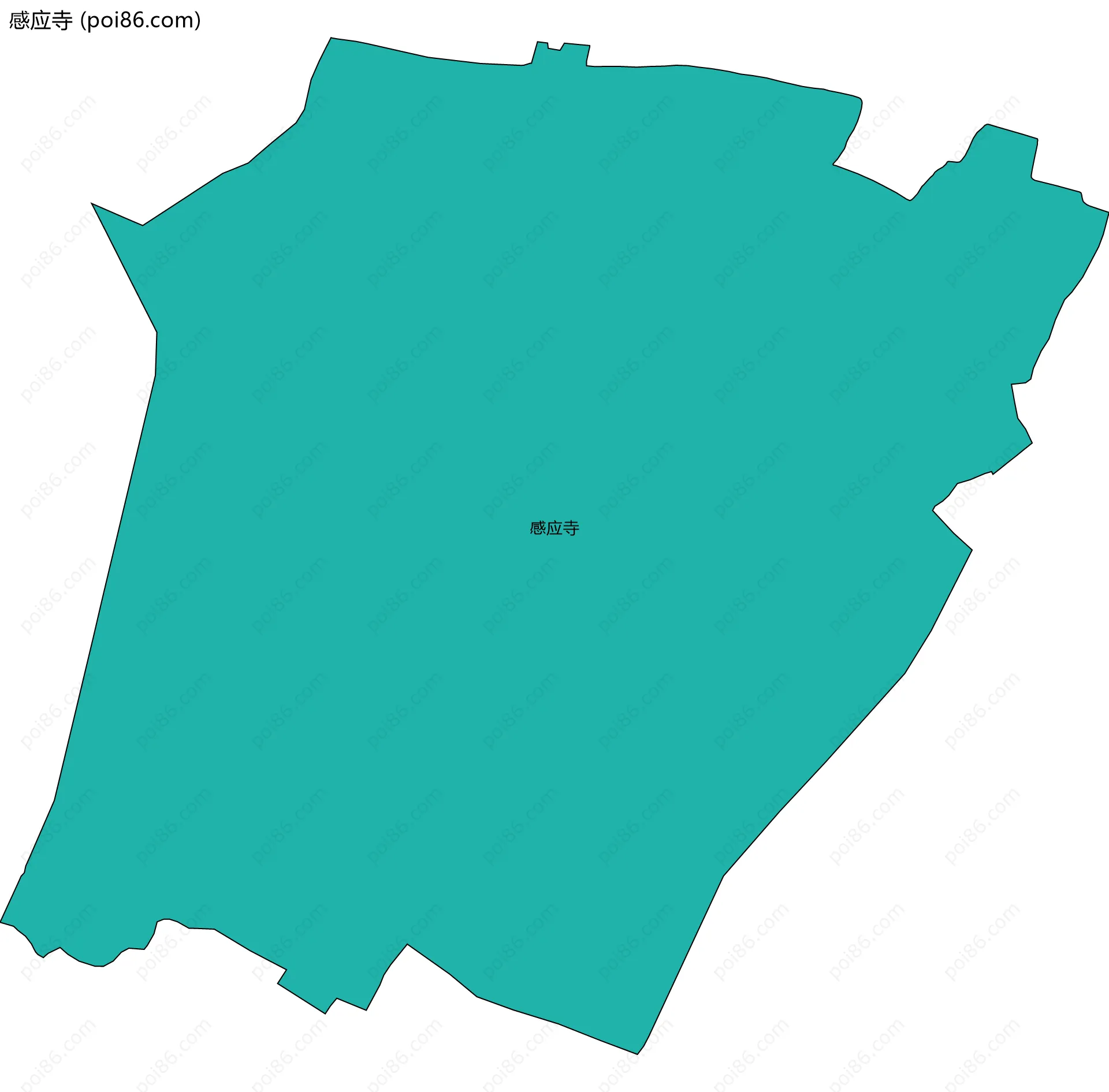 感应寺边界地图