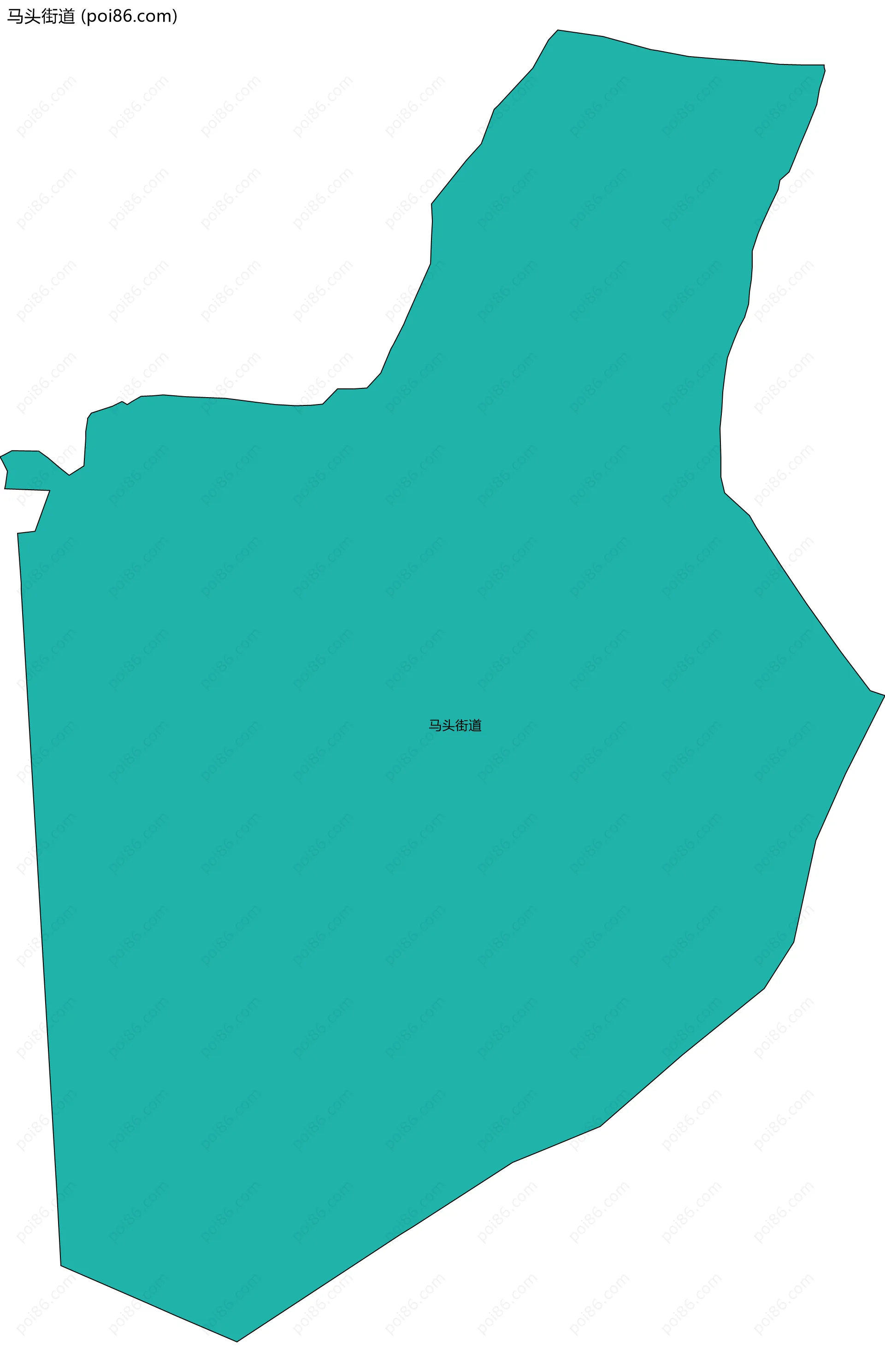 马头街道边界地图
