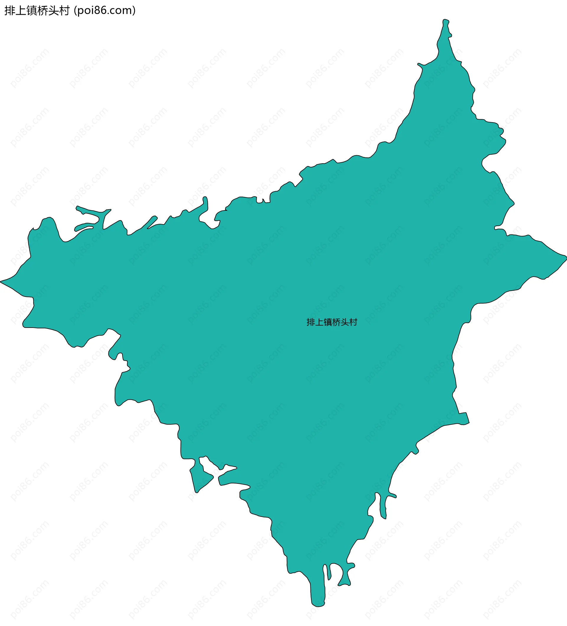 排上镇桥头村边界地图