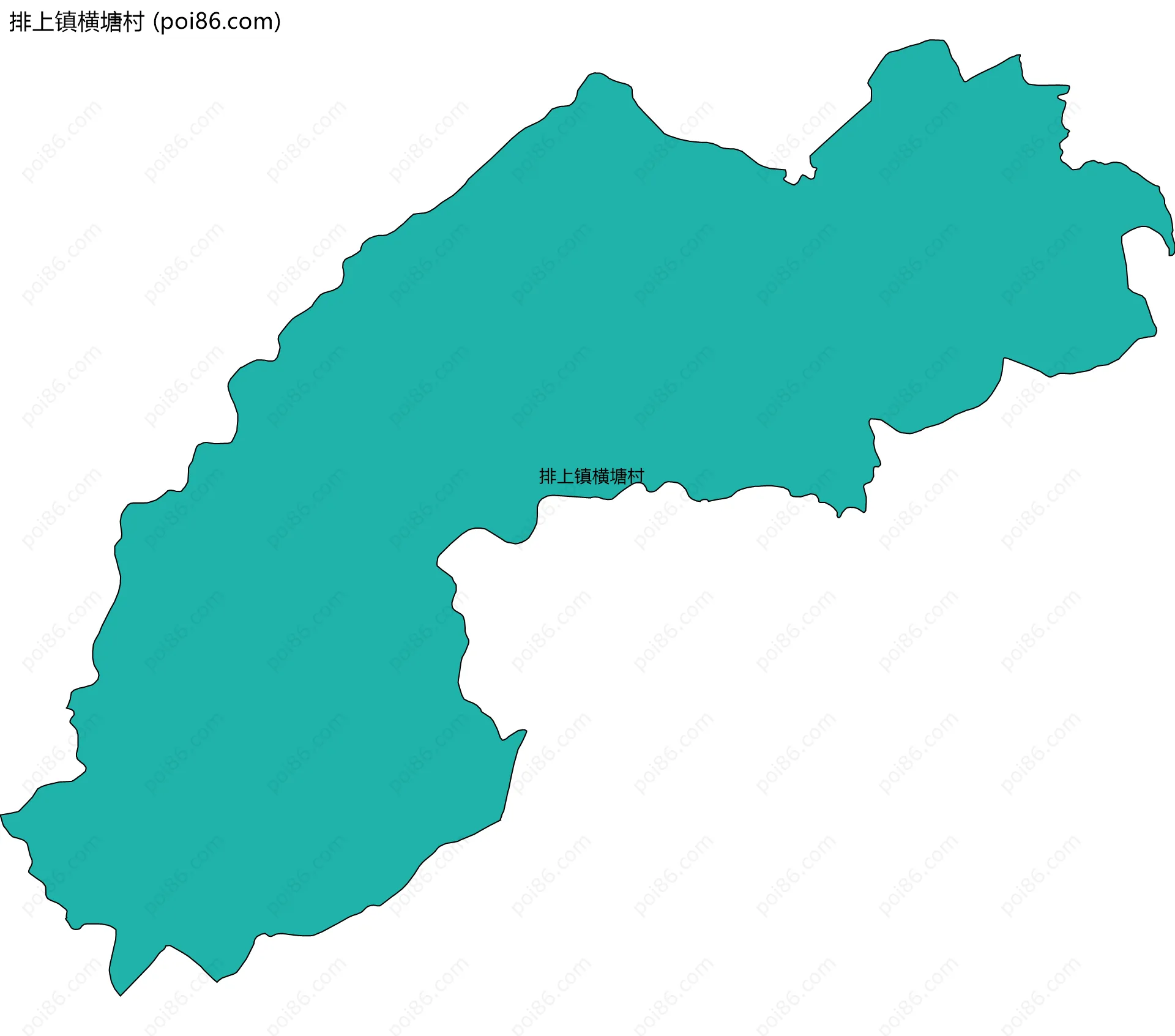 排上镇横塘村边界地图
