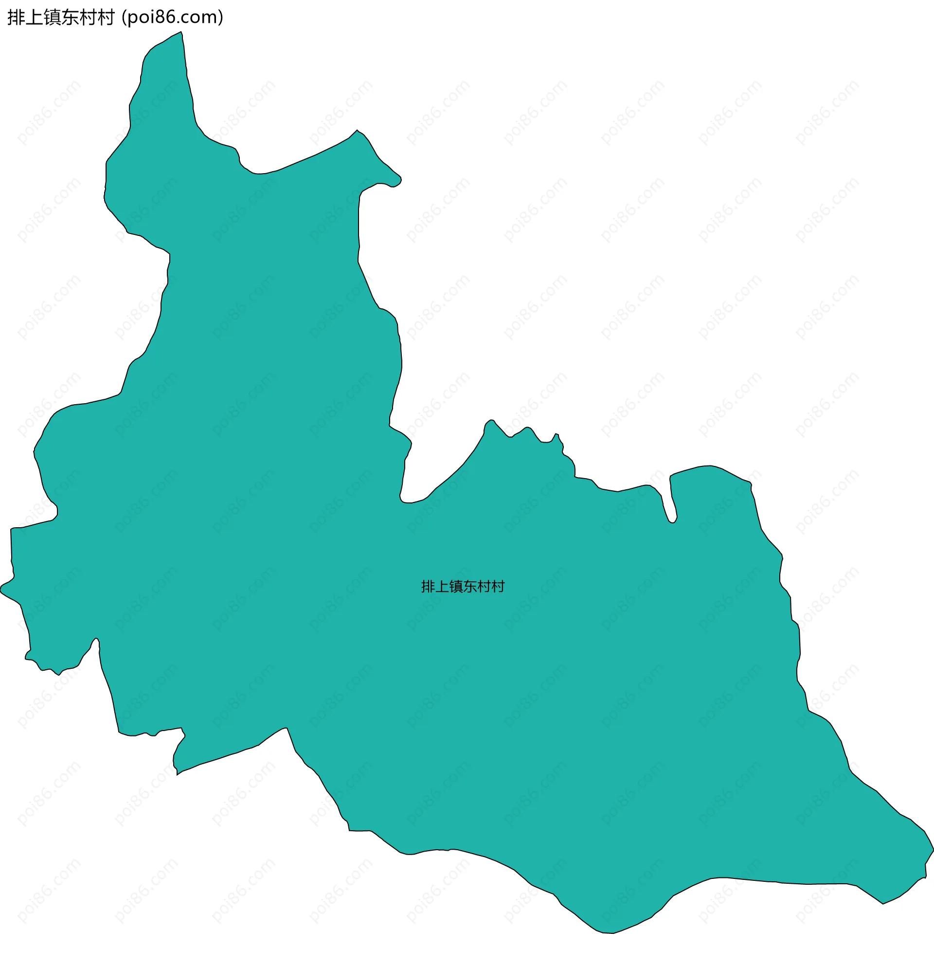 排上镇东村村边界地图