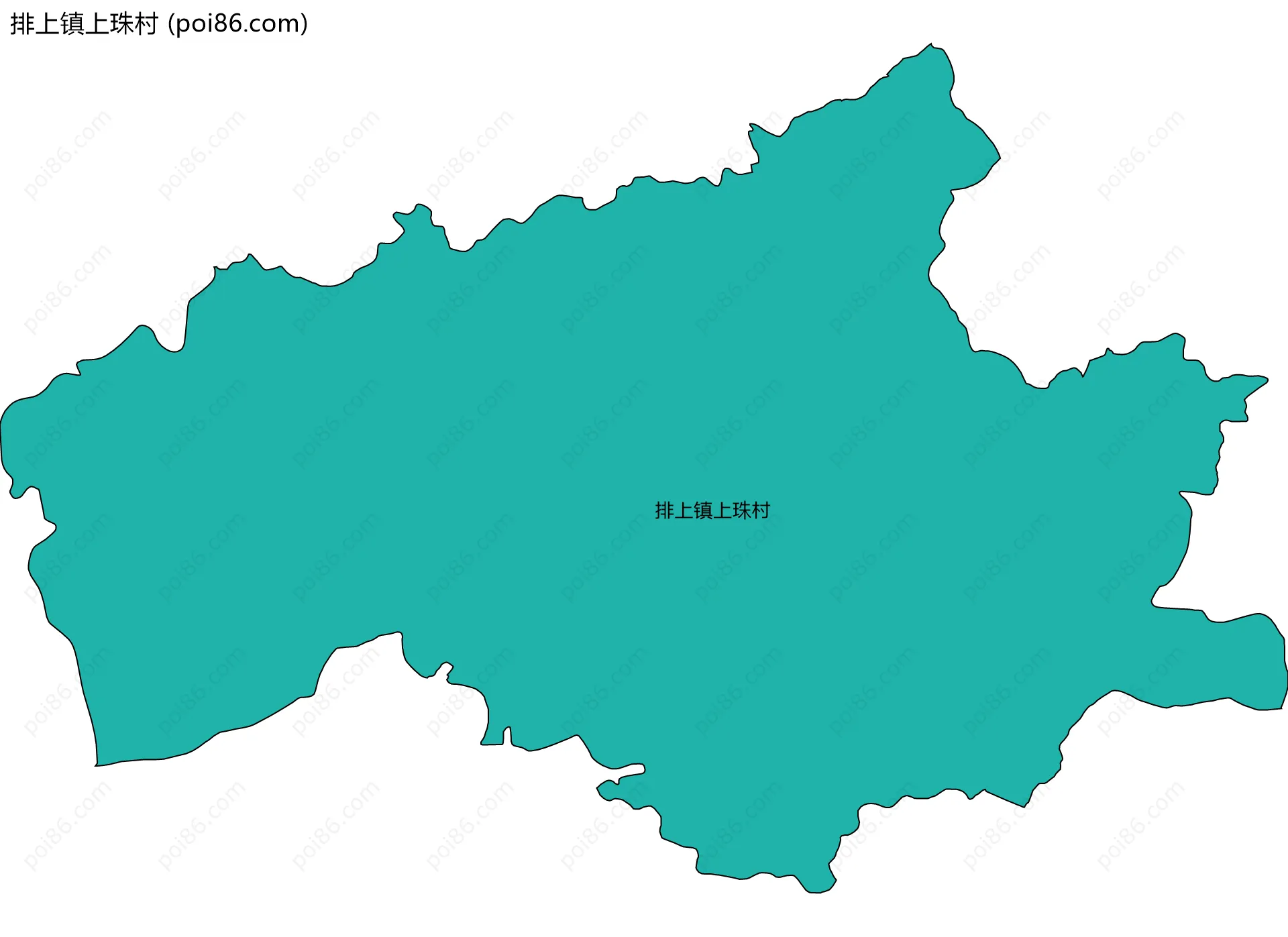 排上镇上珠村边界地图