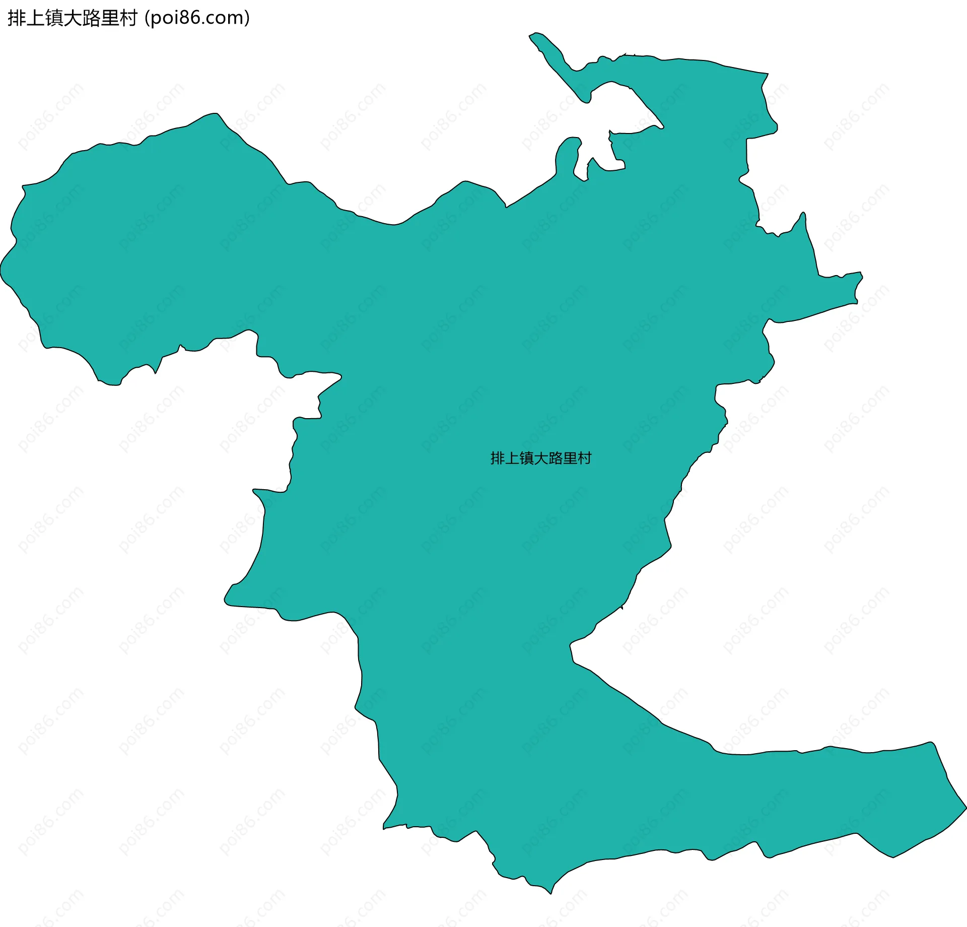 排上镇大路里村边界地图