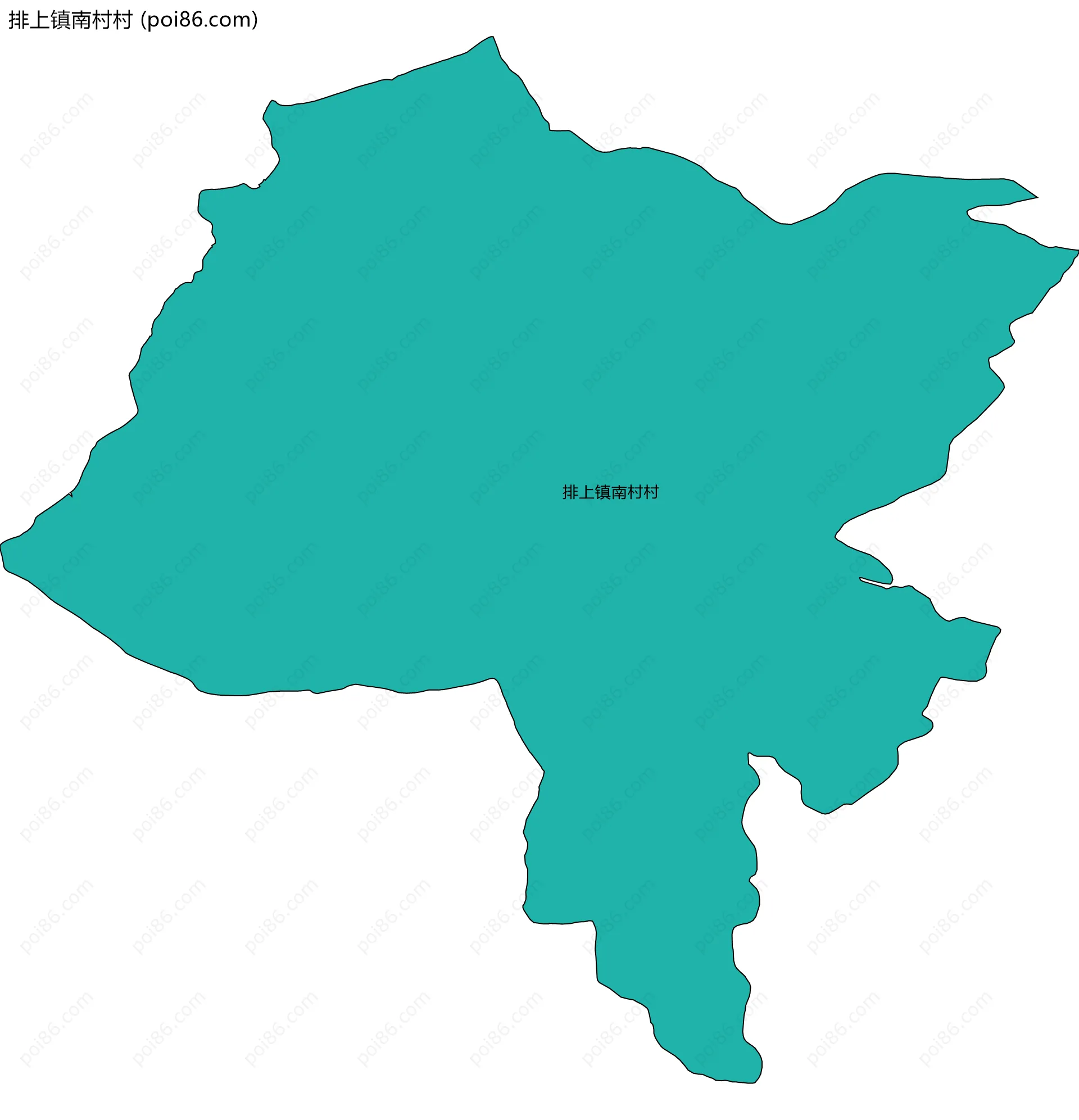 排上镇南村村边界地图