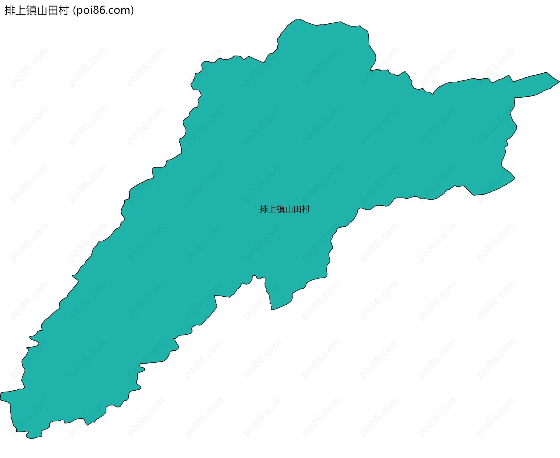 排上镇山田村边界地图