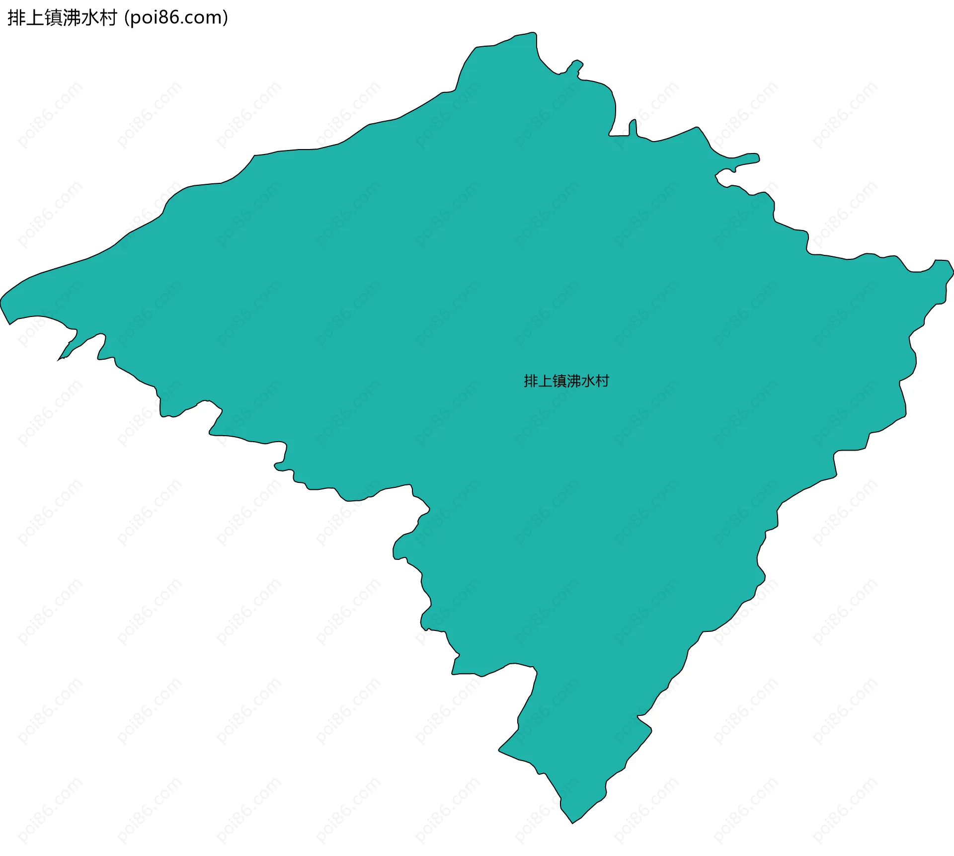 排上镇沸水村边界地图