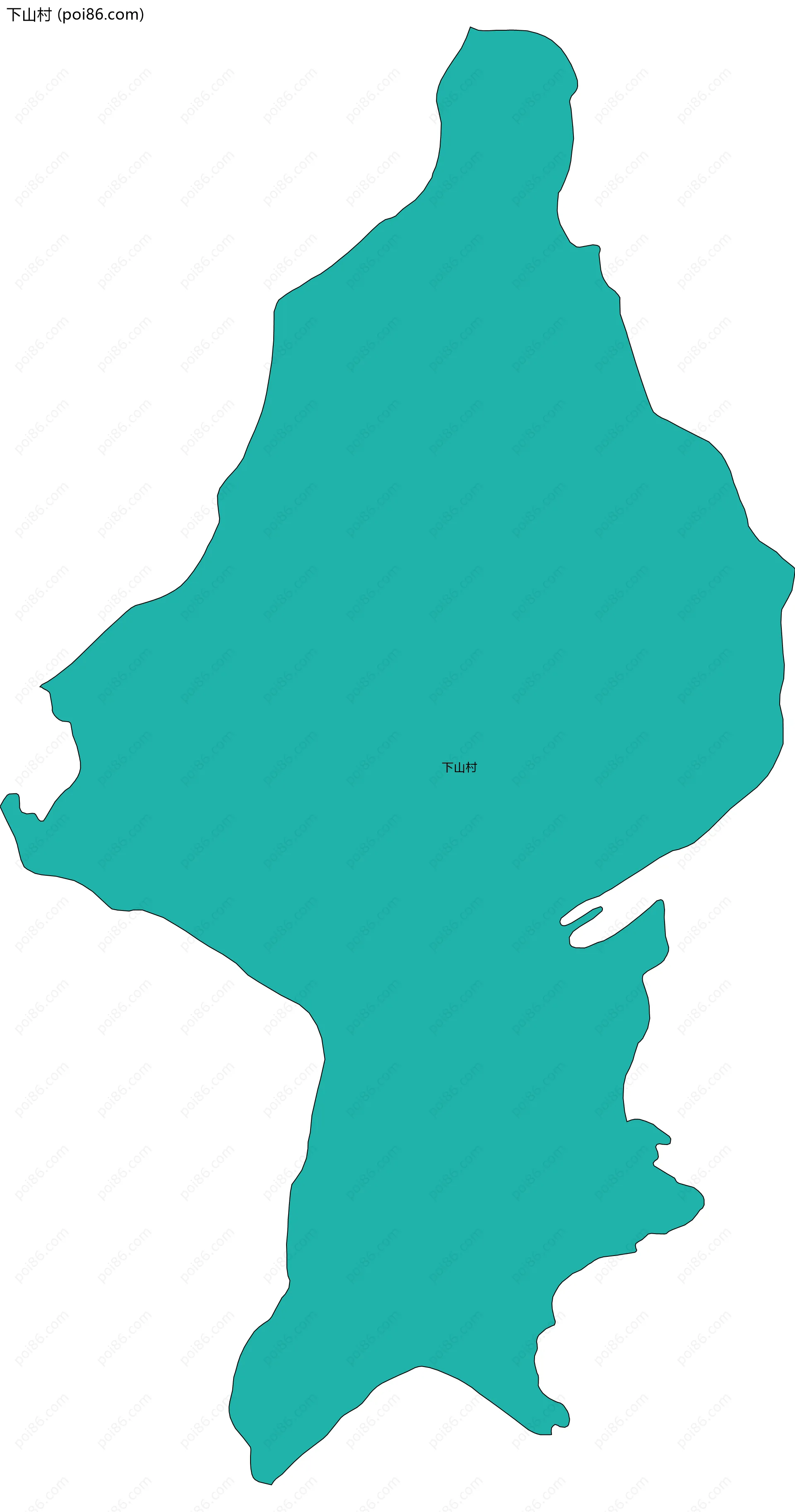 下山村边界地图