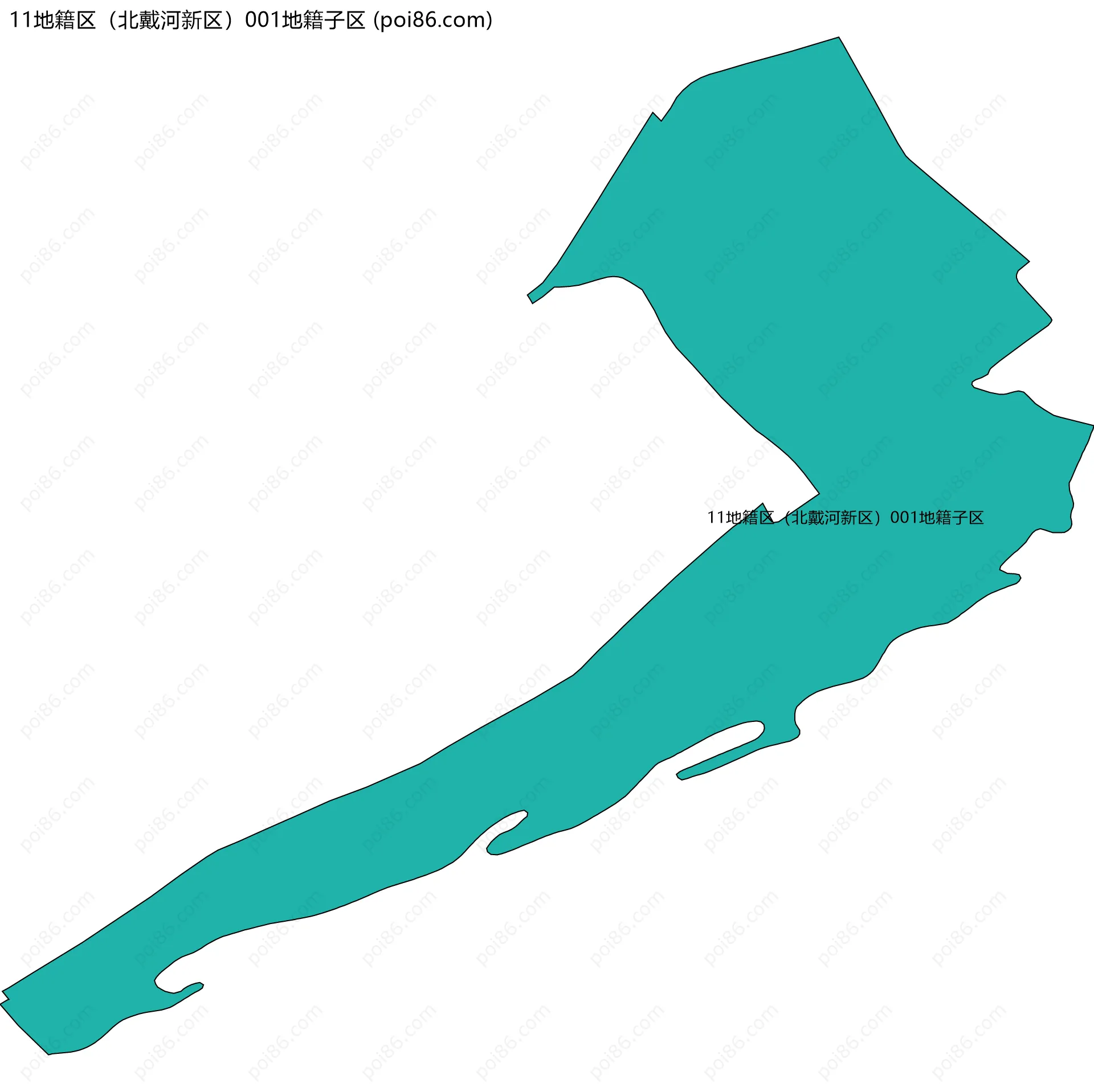 11地籍区（北戴河新区）001地籍子区边界地图