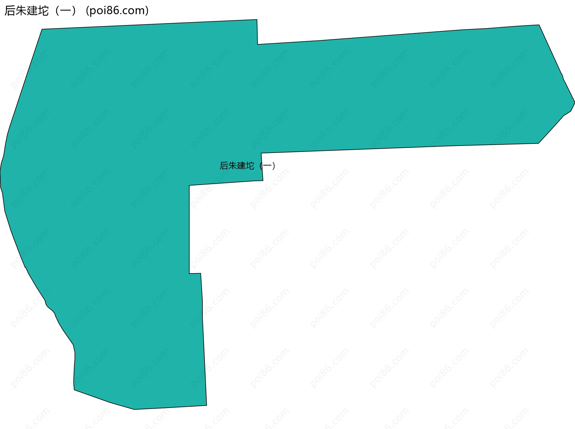 后朱建坨（一）边界地图