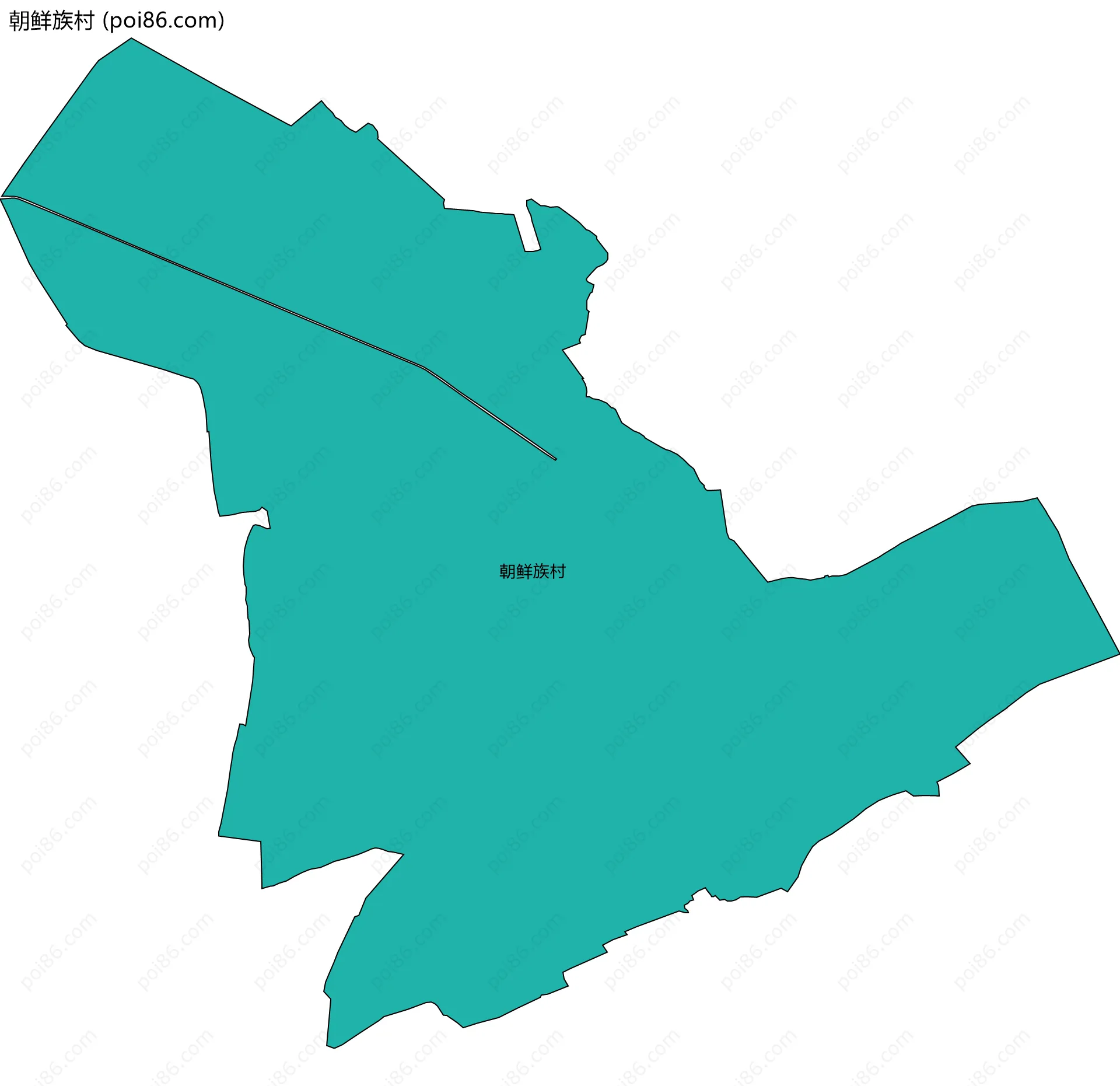 朝鲜族村边界地图