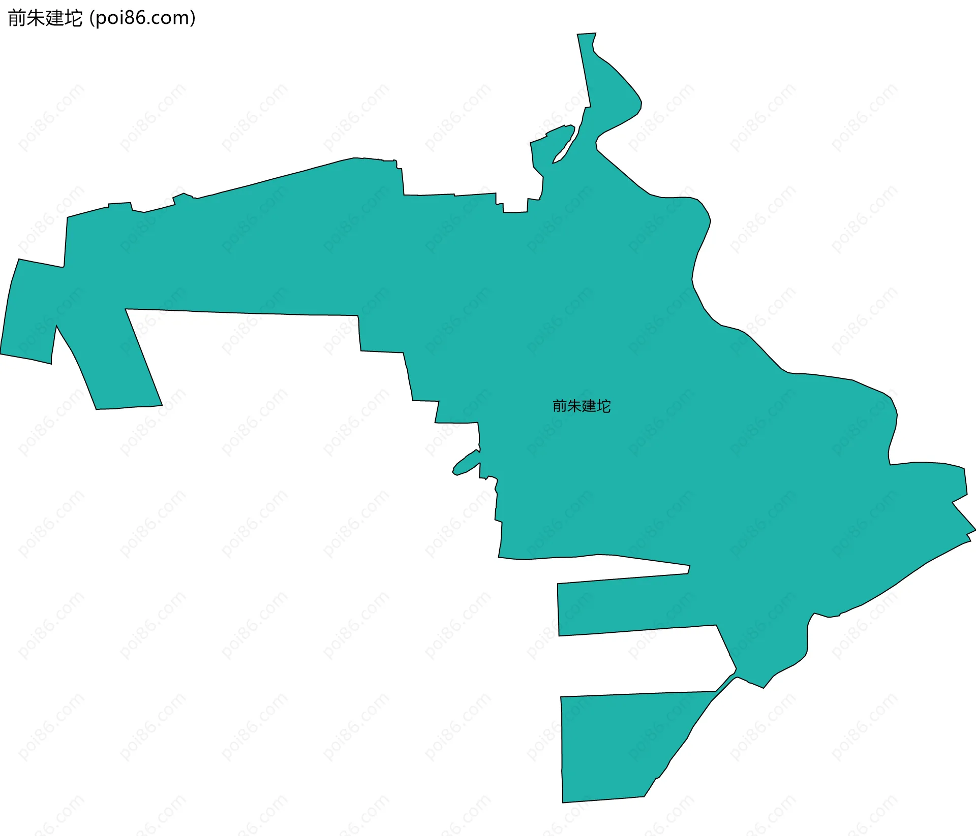 前朱建坨边界地图