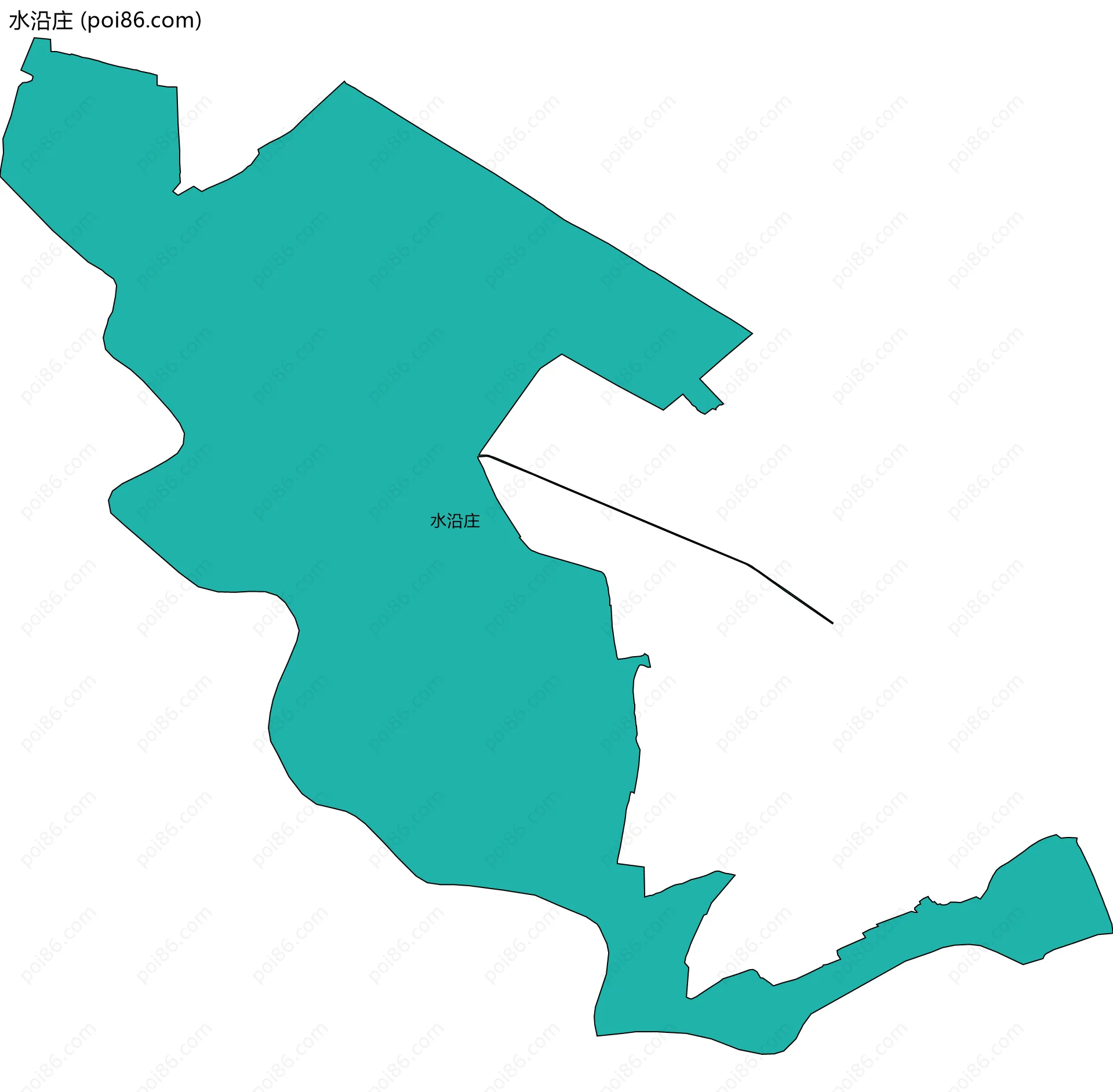 水沿庄边界地图